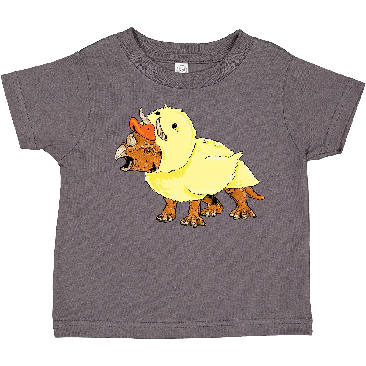 Inktastic Easter Duck Triceratops Toddler T-Shirt - Cute Dinosaur Graphic Tee for Boys & Girls - Perfect for Easter, Birthday & Playdates