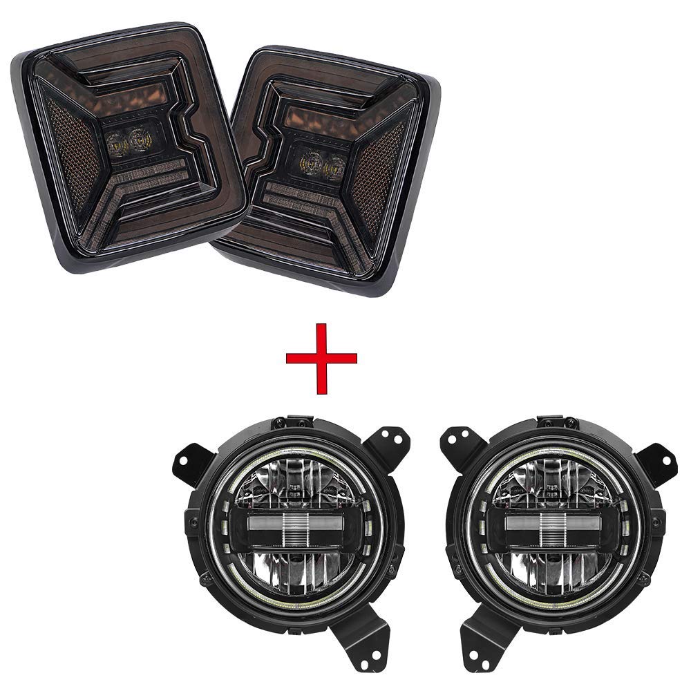 Jeep Wrangler JL LED Tail Lights & Headlights - High Performance Off-Road Lighting for Jeep JL 2018-2023 Models | Durable Waterproof Design for Adventure & Night Driving