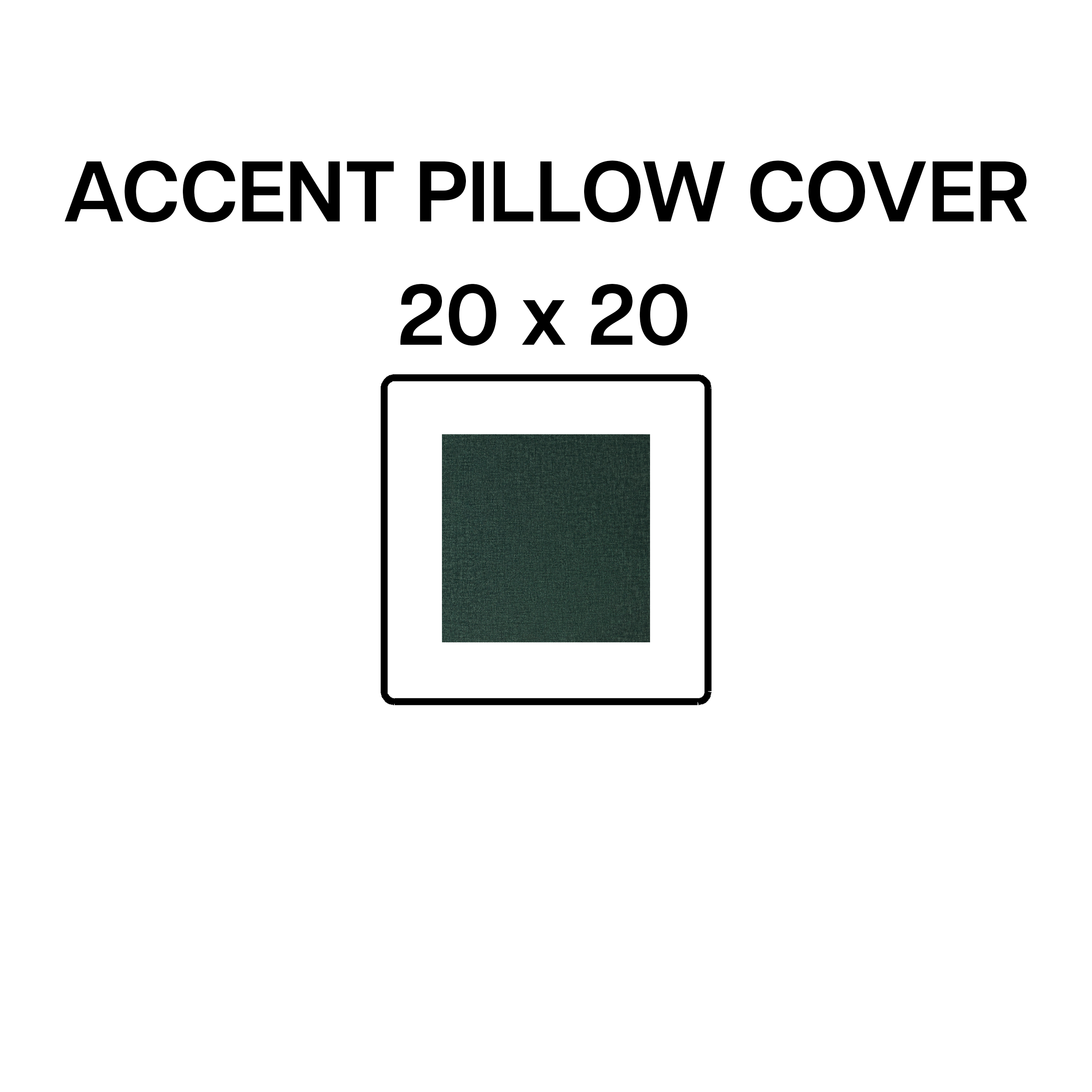 20x20 Inch Forest Green Decorative Accent Pillow Cover - Soft & Stylish Throw Pillow Case for Sofa, Bed, Couch - BP 642 66 Home Decor