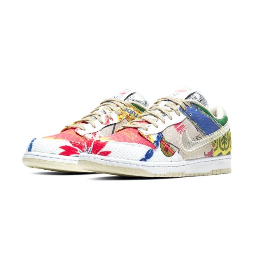 Nike Dunk Low City Market Multi-Color Sneakers - Men's & Women's Casual Shoes for Streetwear, Skateboarding & Everyday Fashion