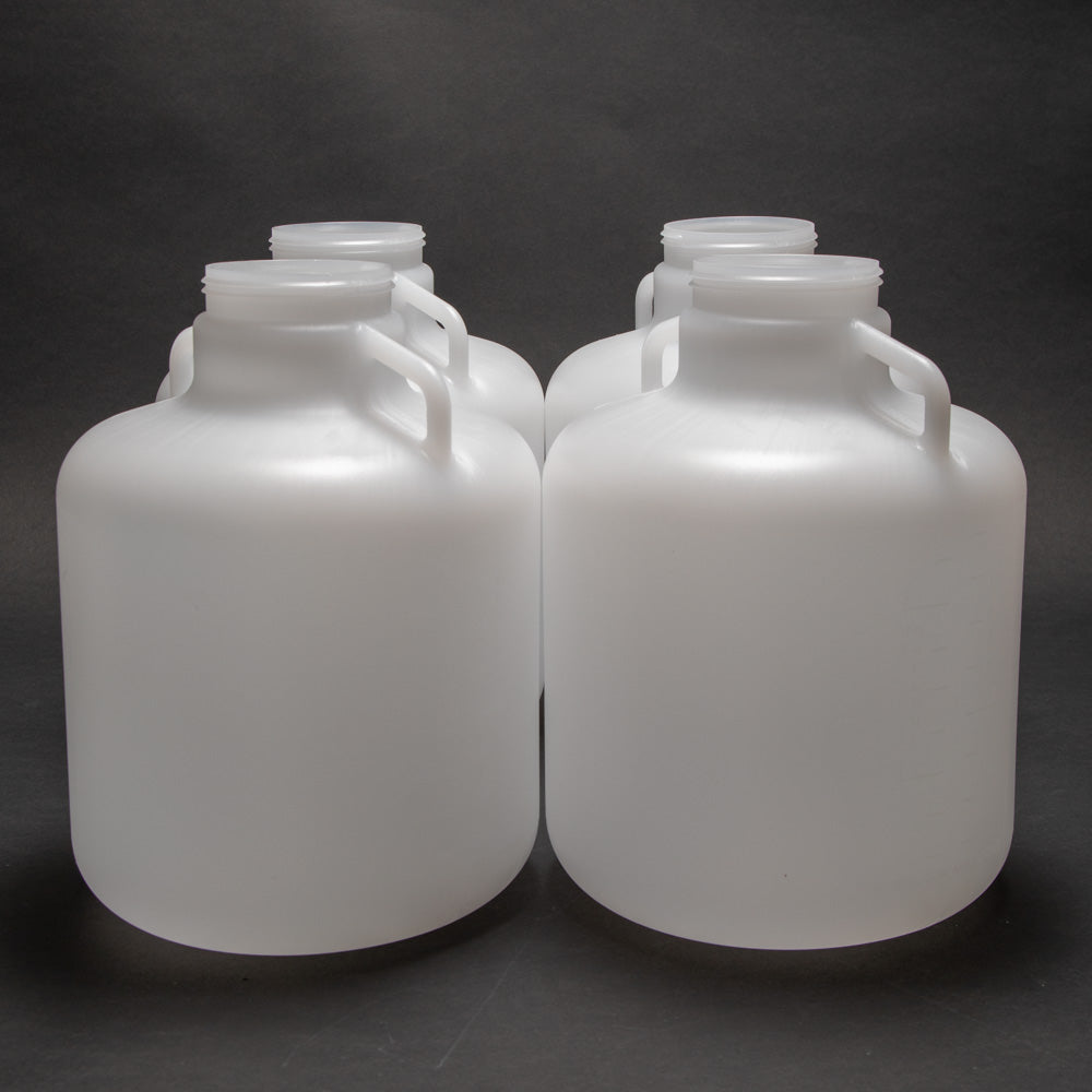 4700/5800 Refrigerated Sampler Bottle Kit - 4 Pack 2.5 Gallon Polyethylene Bottles for Water Testing & Environmental Sampling