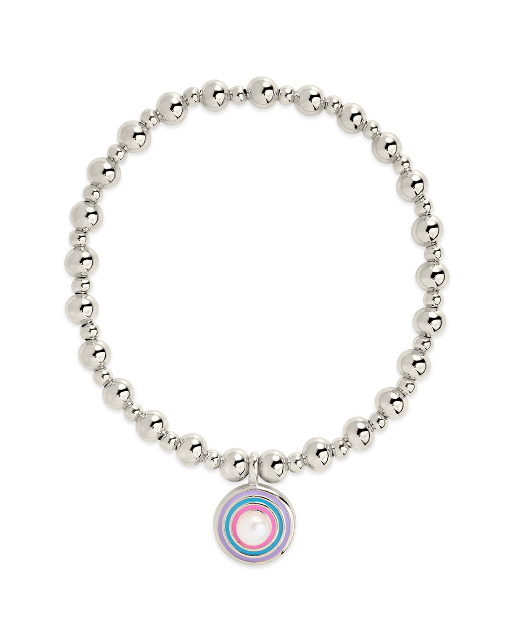 Lorelai Enamel & Pearl Charm Beaded Bracelet for Women - Elegant Fashion Jewelry Gift for Birthday, Anniversary & Special Occasions | Perfect for Parties, Weddings & Everyday Wear