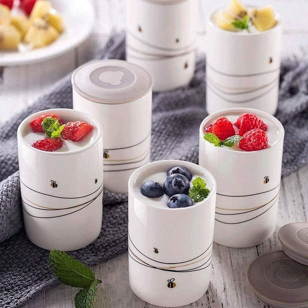 Automatic Yogurt Maker for Home Use - 304 Stainless Steel Liner, 360° 3D Heating System with 2 Large + 6 Small Inner Tanks - Perfect for Healthy Breakfast, Snacks & Family Yogurt Making