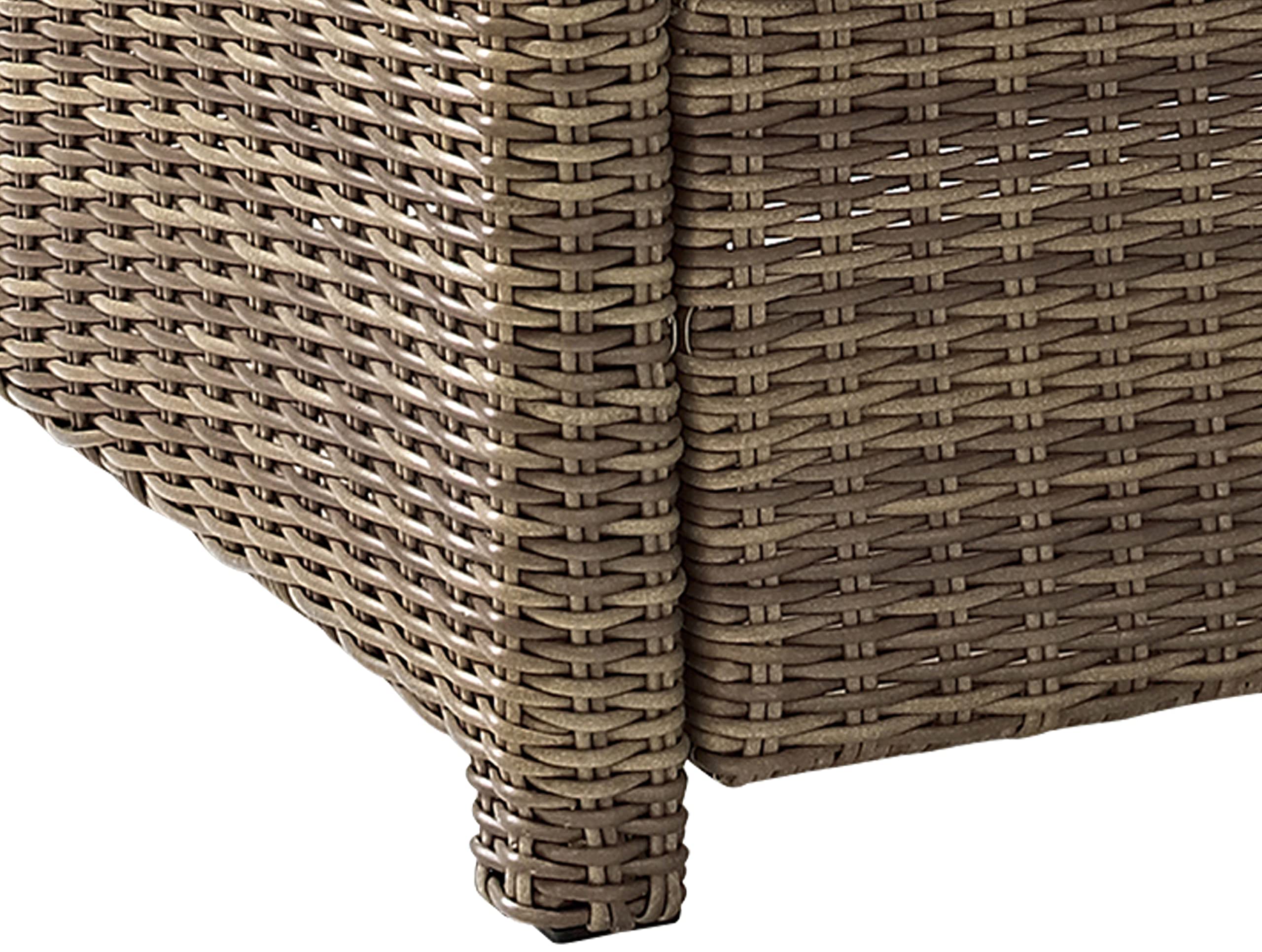 Crosley Bradenton 3-Piece Outdoor Wicker Sofa Set with Gray Cushions - Patio Furniture Conversation Set for Porch, Deck, Backyard & Garden Relaxation