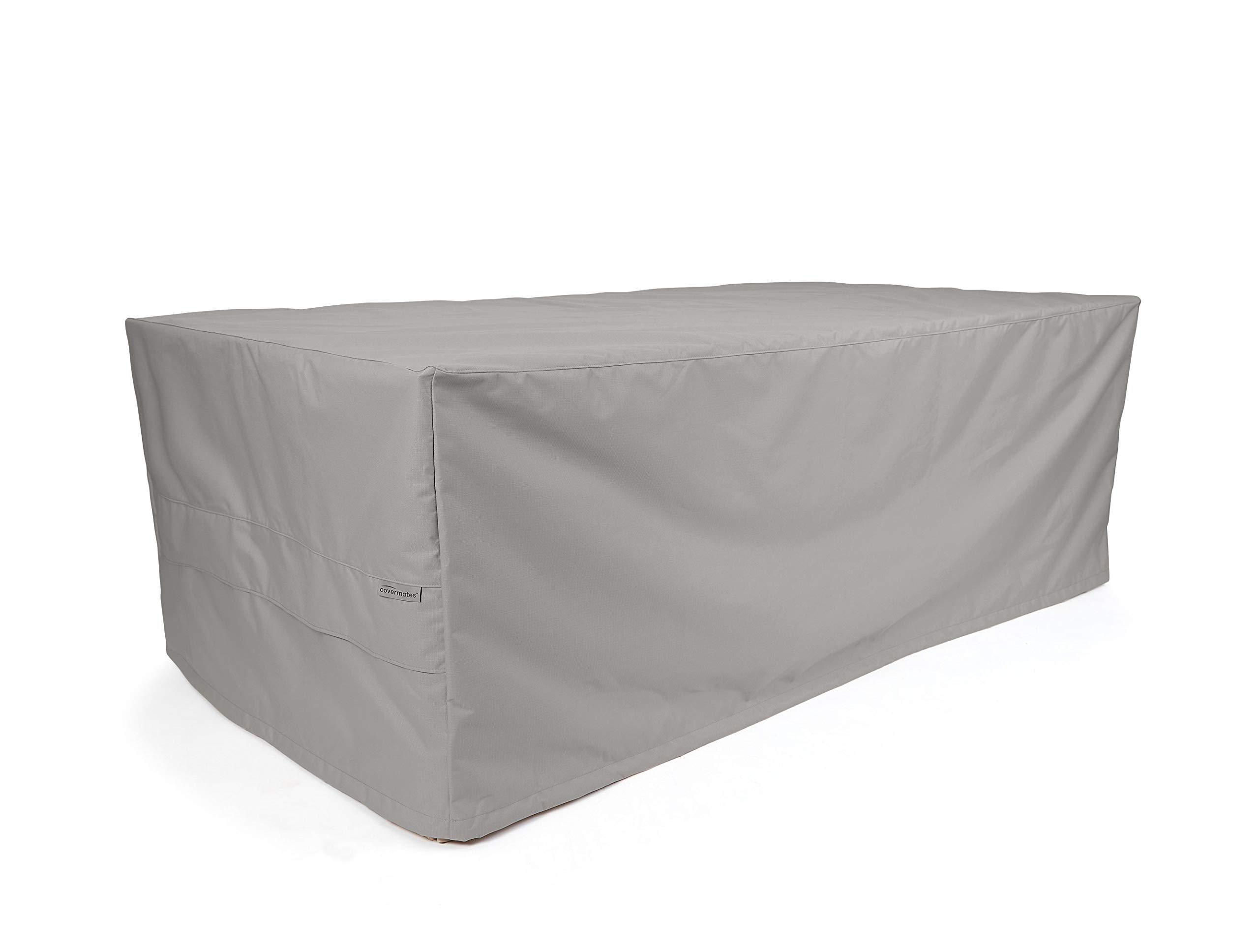 Heavy-Duty Polyester Rectangular Dining Table and Chair Cover Set - Weatherproof, UV Resistant, Drawcord Hem - Perfect for Outdoor Patio, Garden, and Poolside Furniture Protection (Ripstop Grey)