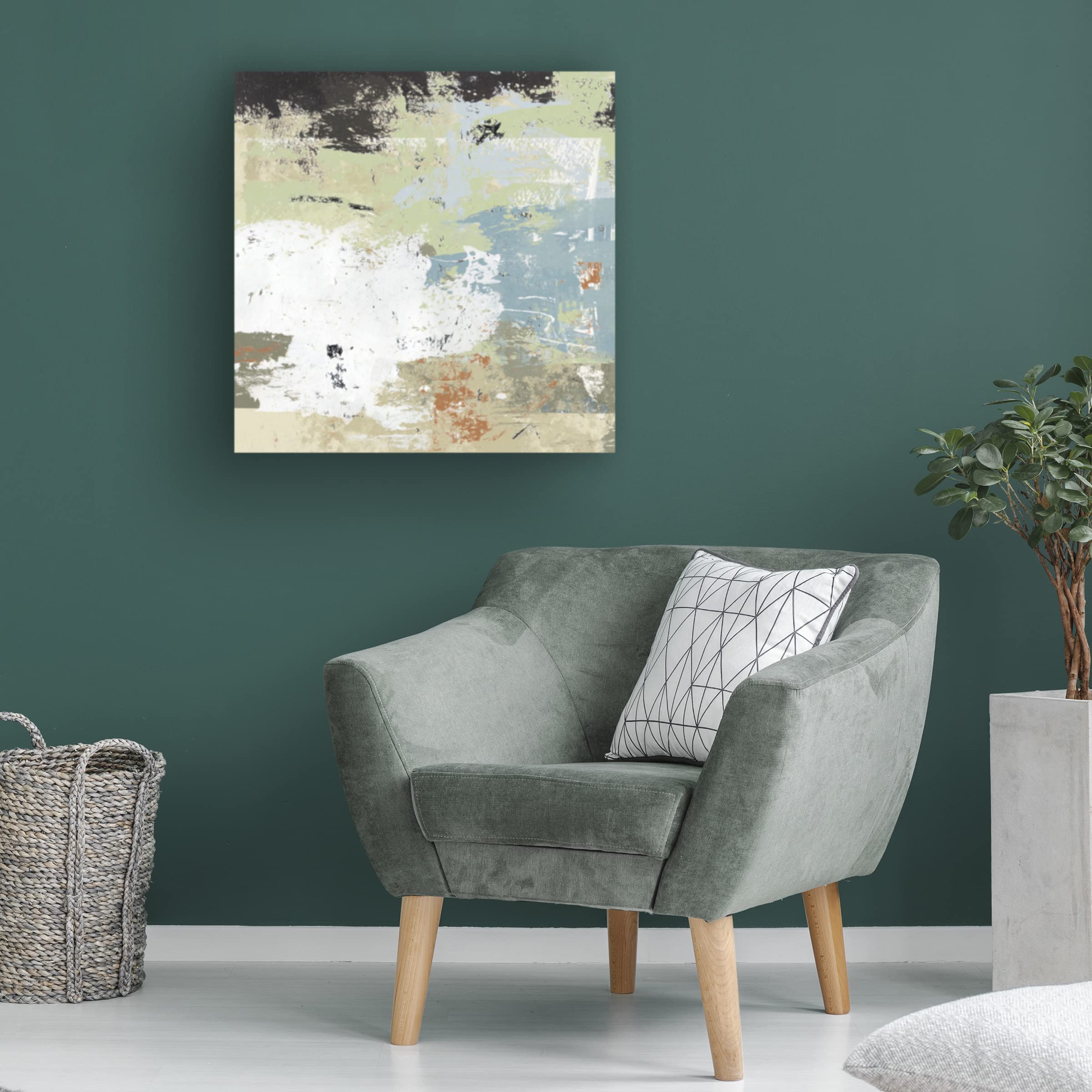 Trademark Fine Art 'Quarry No 3' Canvas Wall Art Print by Suzanne Nicoll - Modern Landscape Painting for Living Room, Bedroom & Office Decor