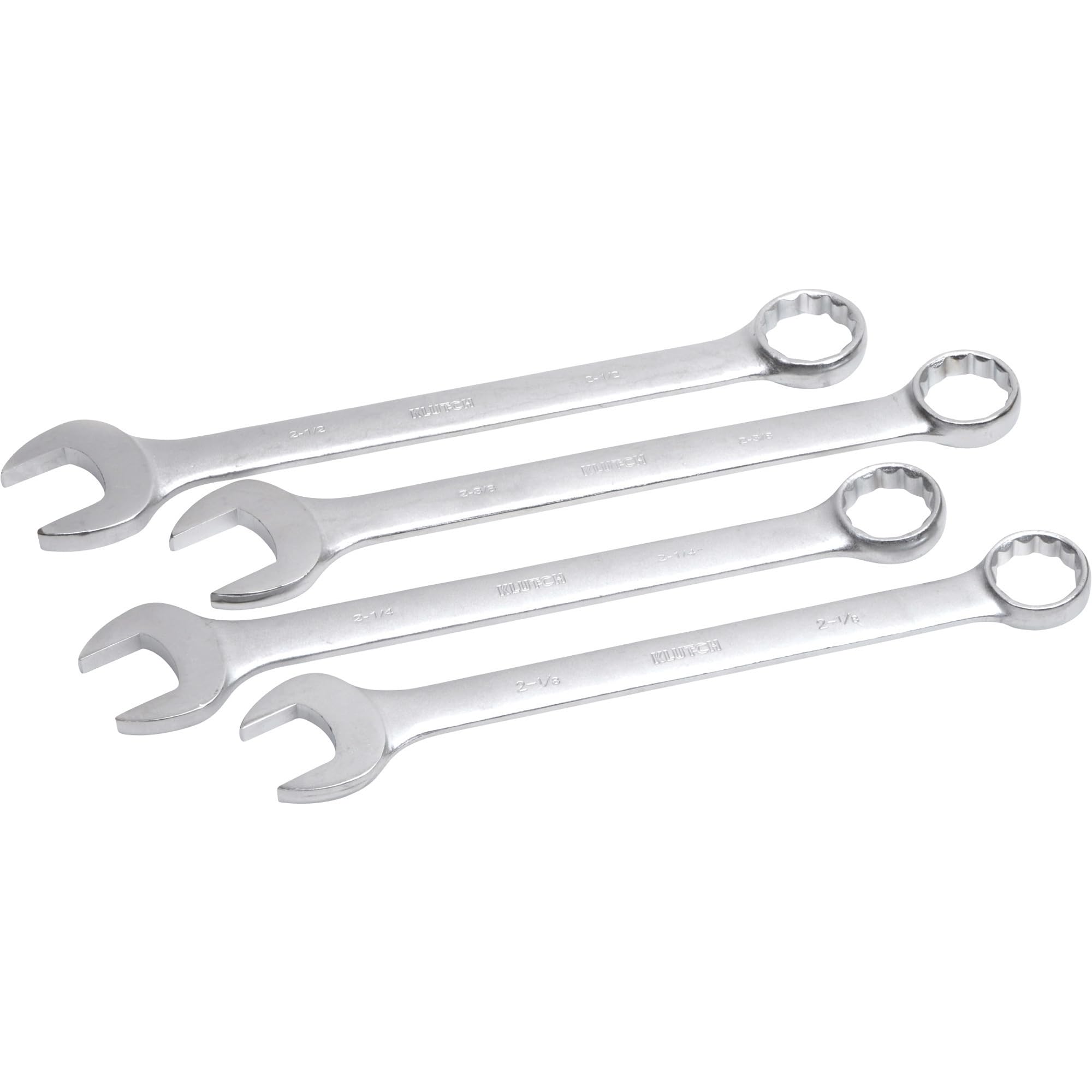 Klutch Super Jumbo SAE Combination Wrench Set - 4-Piece Heavy Duty Wrench Kit for Automotive Repair & Industrial Maintenance