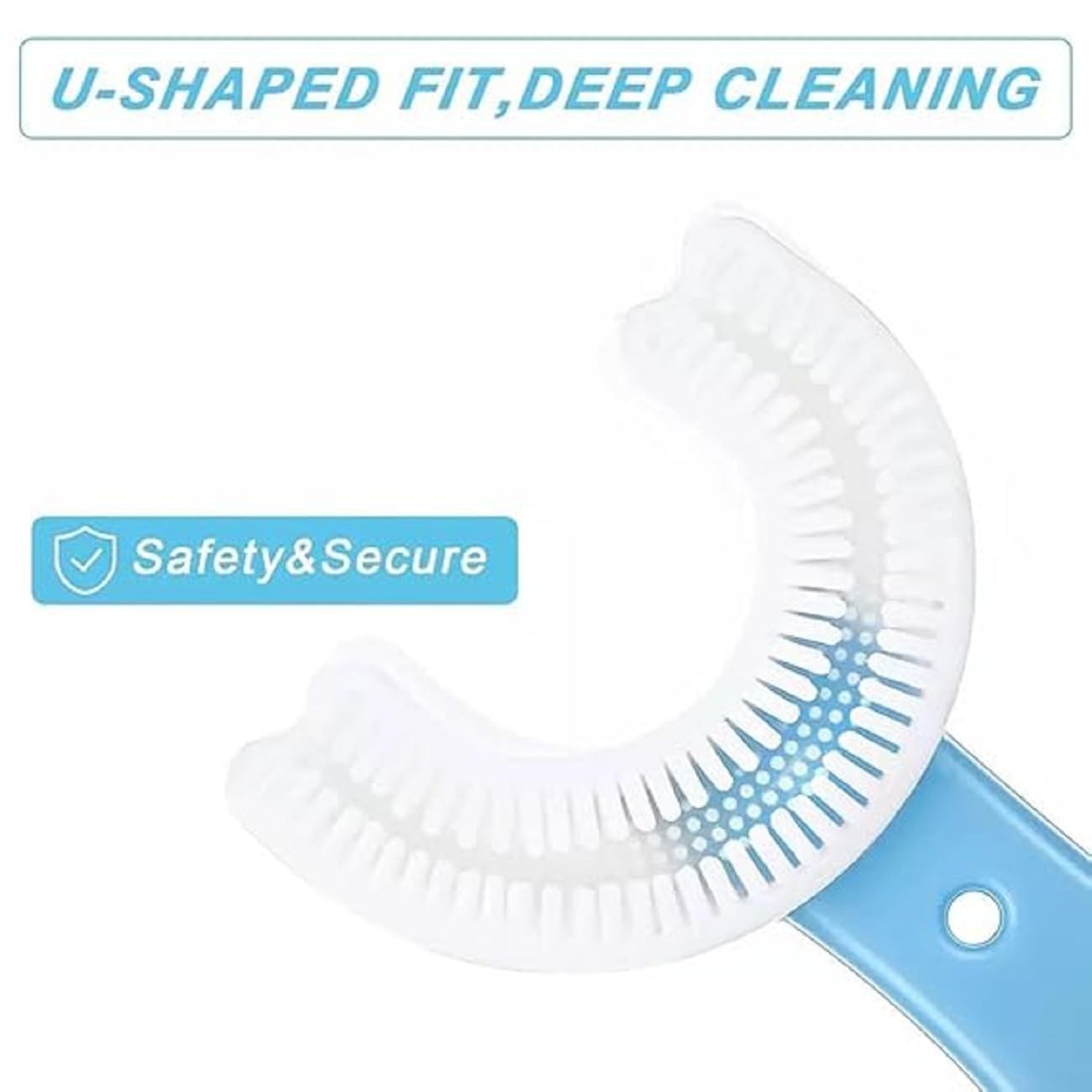 Joy Buzz Pacifier & U-Shape Toothbrush Set - BPA-Free Silicone Baby Pacifier and Toothbrush for 0-12 Months - Safe Infant Oral Care for Teething & Gum Relief (Pink/Blue) - Perfect for Daycare, Travel & Bedtime Soothing