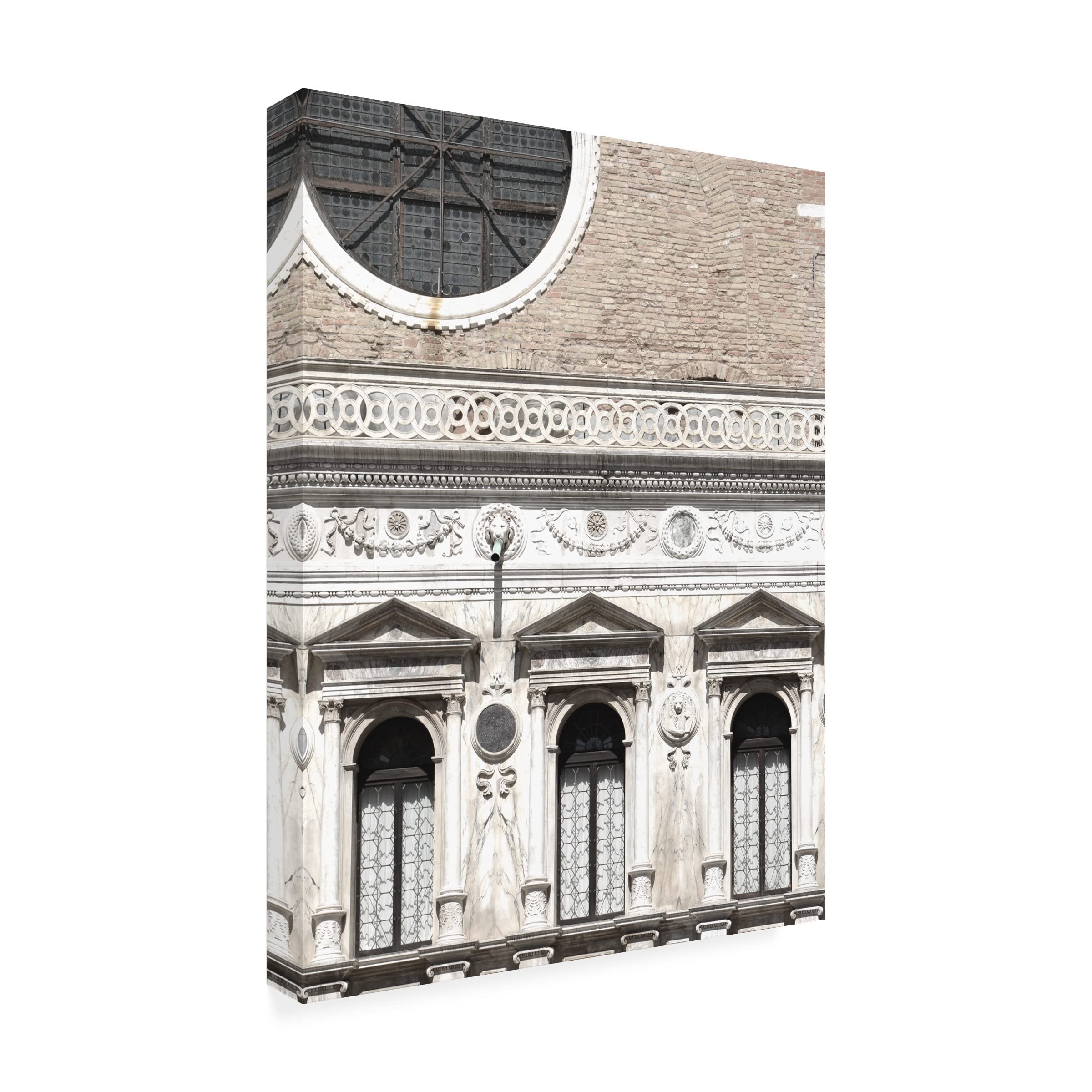 Sharon Chandler Venetian Facade Photos I Canvas Art Print - 24x32 Inches - Trademark Fine Art - Perfect for Living Room, Bedroom & Office Decor