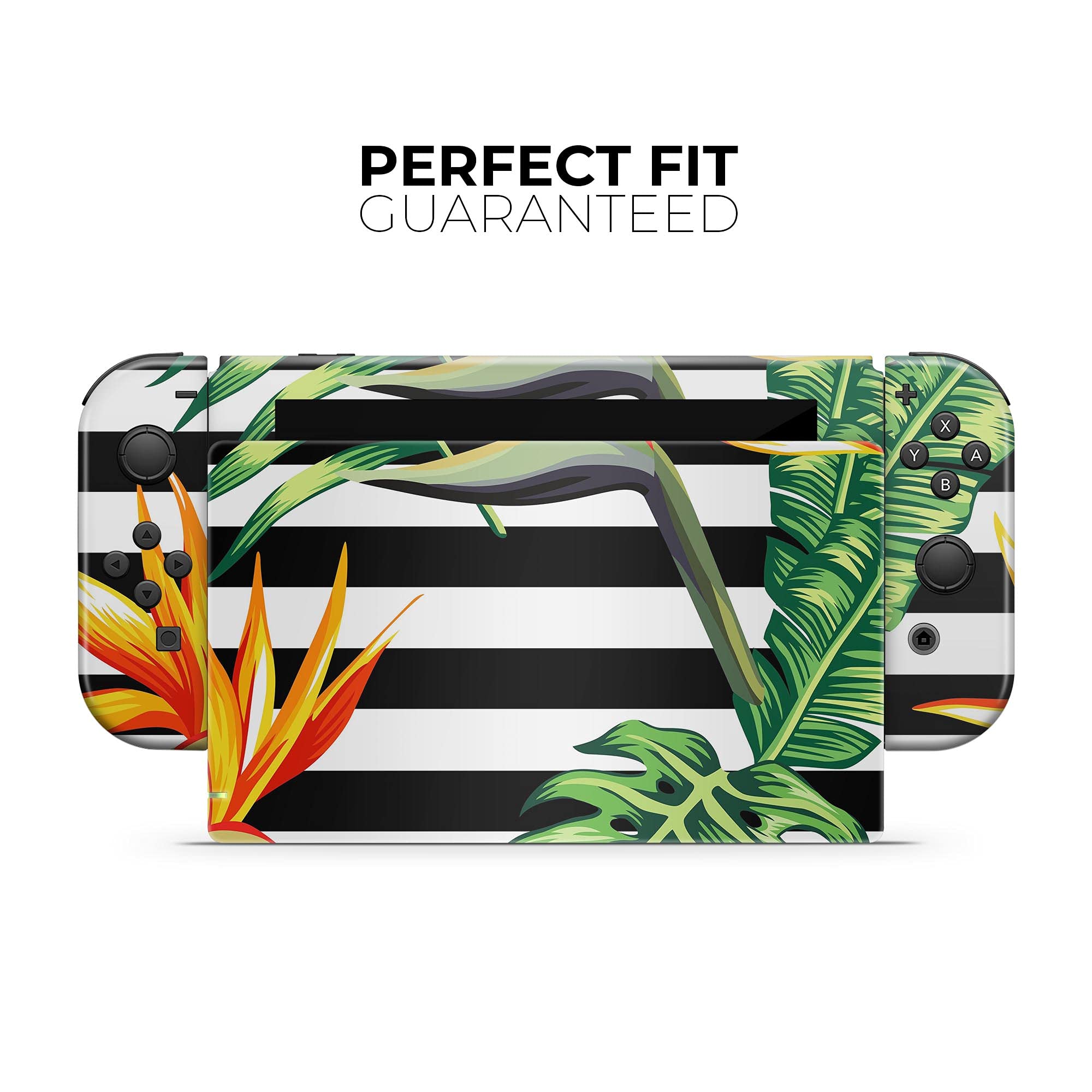 Nintendo Switch Lite Skin Decal - Scratch-Resistant Removable Vinyl Wrap Cover with Vivid Tropical Floral Design | Protective Gaming Accessory for Travel, Home & Outdoor Use