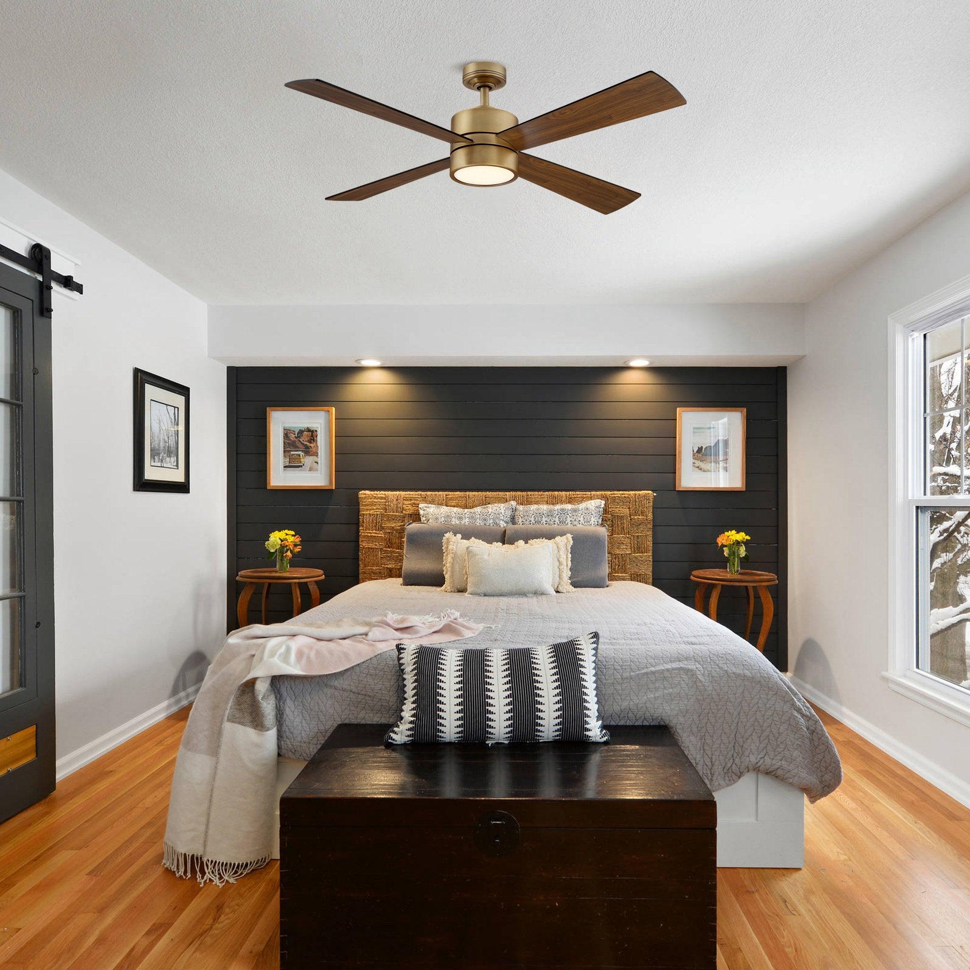 52 Inch Bucholz Industrial Ceiling Fan with Dimmable LED Light - Perfect for Warehouses, Garages, and Large Commercial Spaces
