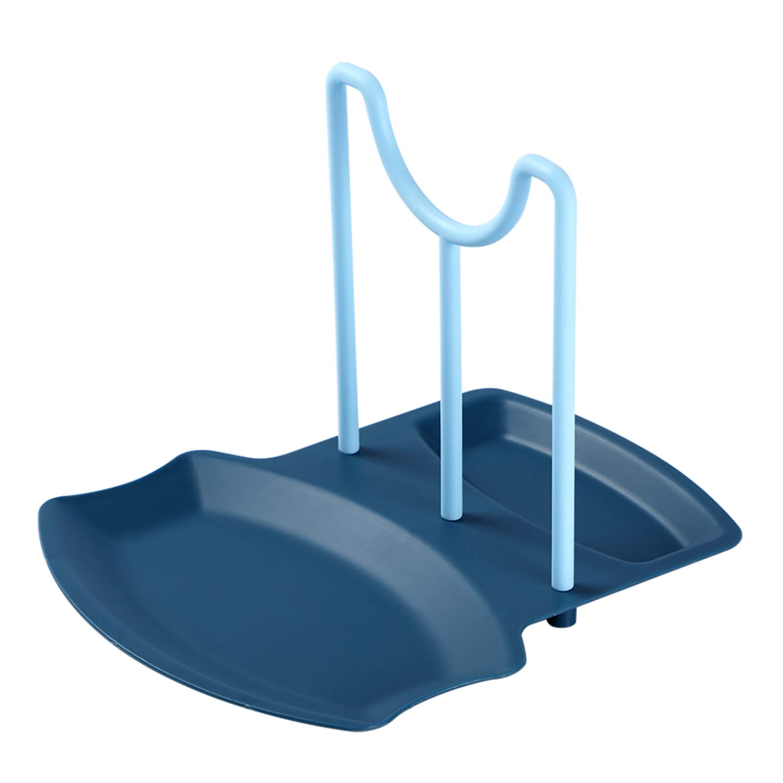 Portable Blue Kitchen Drying Rack with Wheels, Countertop Dish Rack, Spoon & Pot Lid Holder for Home, Dining & Bar Use - Ideal for Small Spaces and Outdoor Cooking