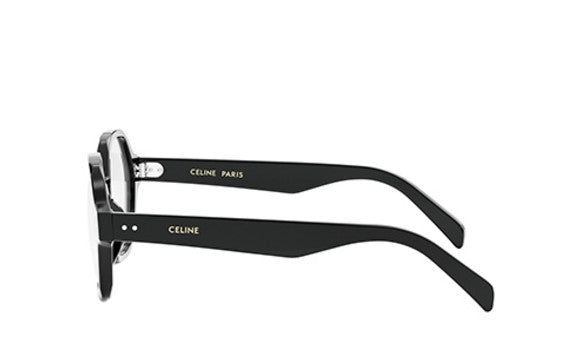 CELINE THIN CL50142I 001 Shiny Black Geometric Women's Eyeglasses - Fashionable Cat Eye Frames for Women | Perfect for Office, Reading & Everyday Wear