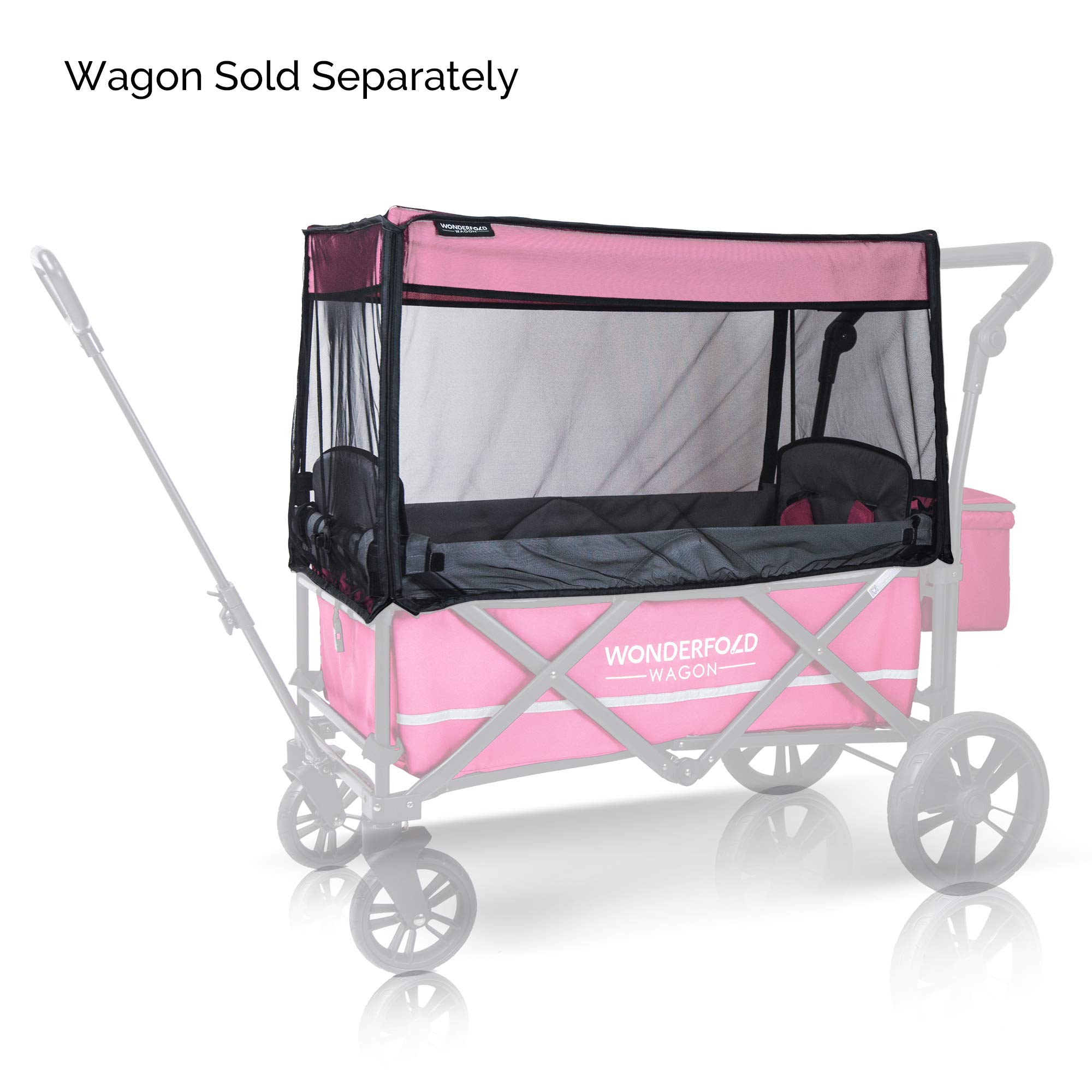Wonderfold Stroller Wagon Mosquito Net with Zippered Entrance - Easy Installation, Insect Protection for X2 & X2M Models - Perfect for Outdoor Walks, Park Visits, and Camping Trips