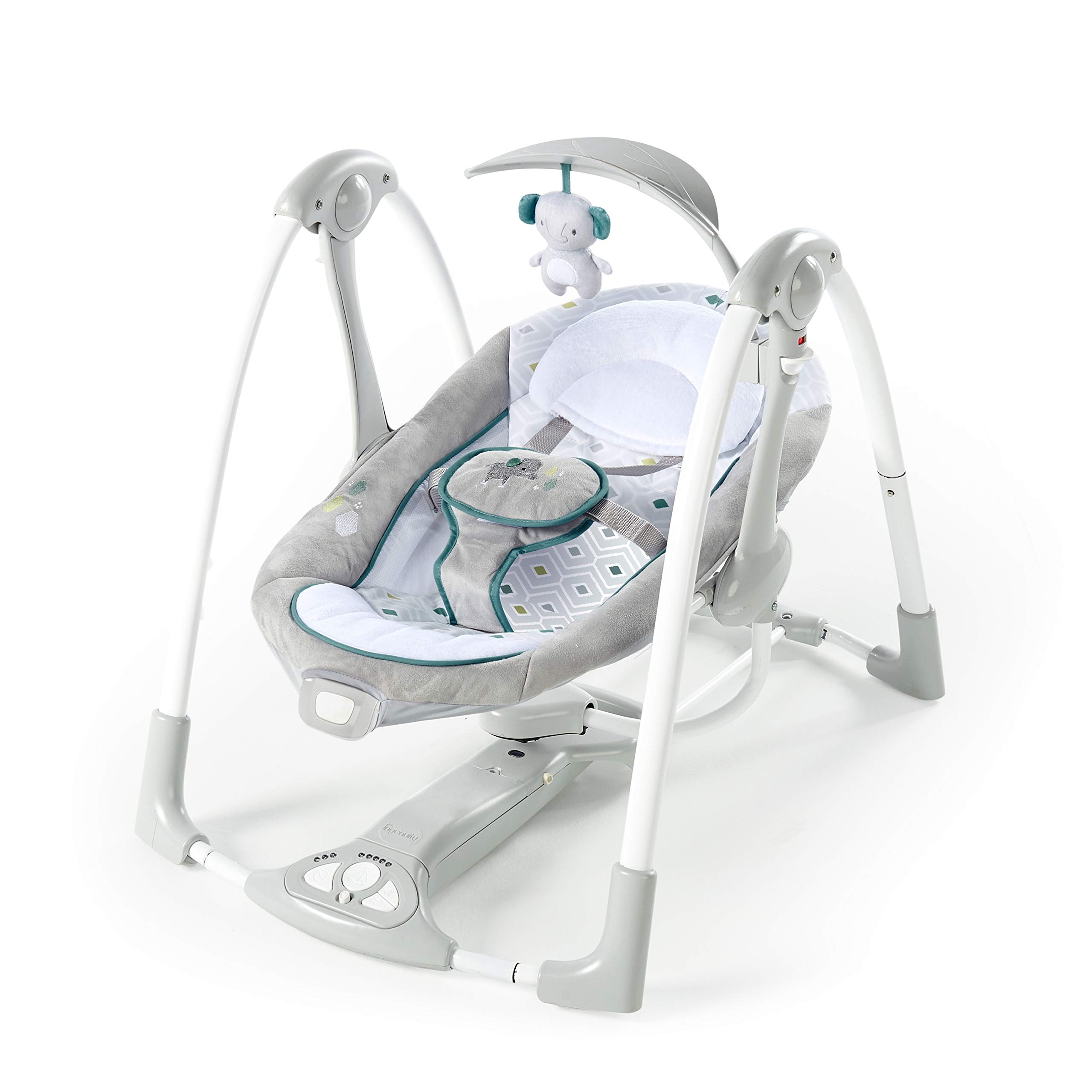 Ingenuity ConvertMe 2-in-1 Portable Baby Swing & Infant Seat with Auto Swing, Soothing Vibrations & Nature Sounds - Compact Design for 0-9 Months (6-20 lbs) - Perfect for Nursery, Travel & Hands-Free Parenting - Nash