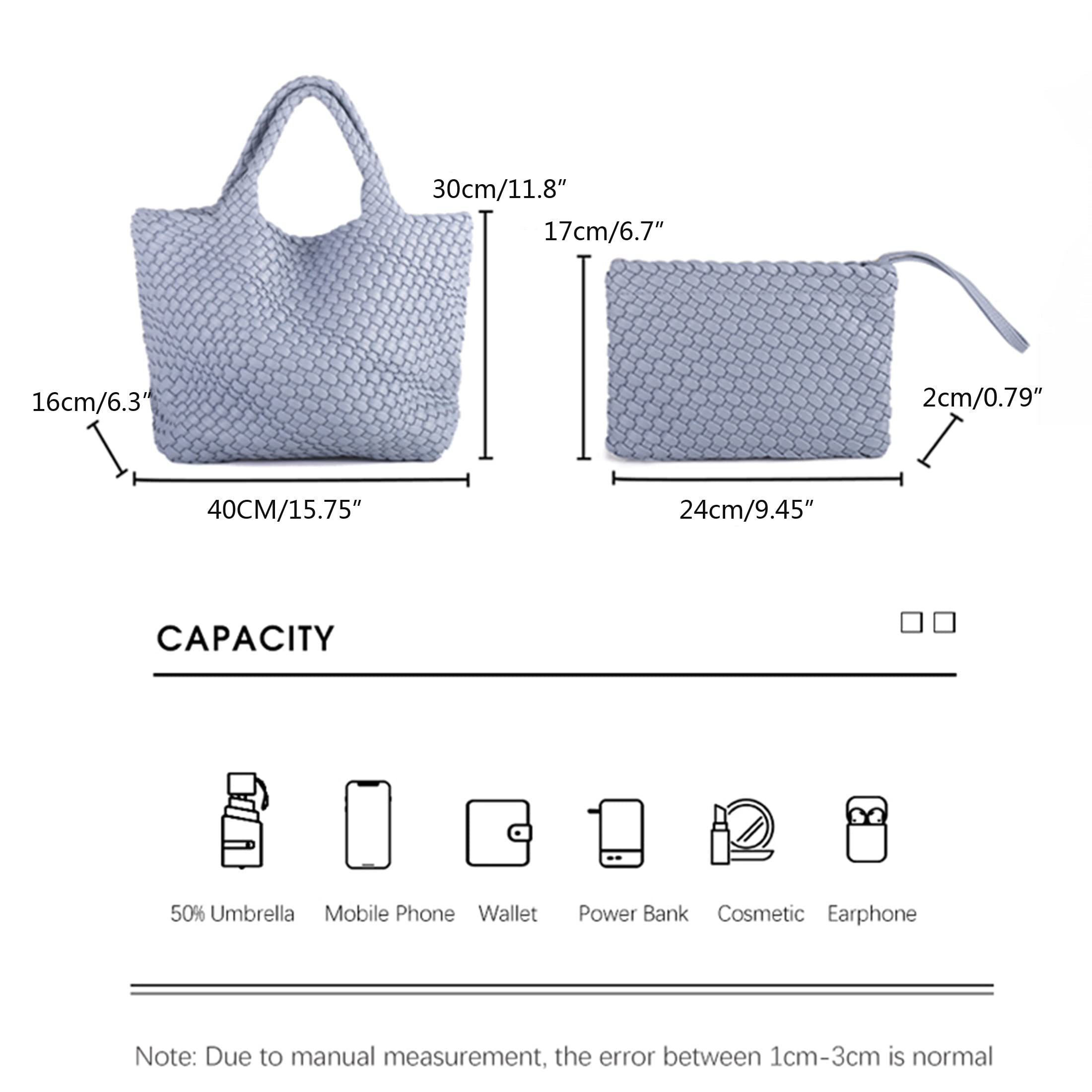 Eco-Friendly Vegan Leather Woven Tote Bag - Large Capacity Women's Shoulder Bag for Shopping & Travel