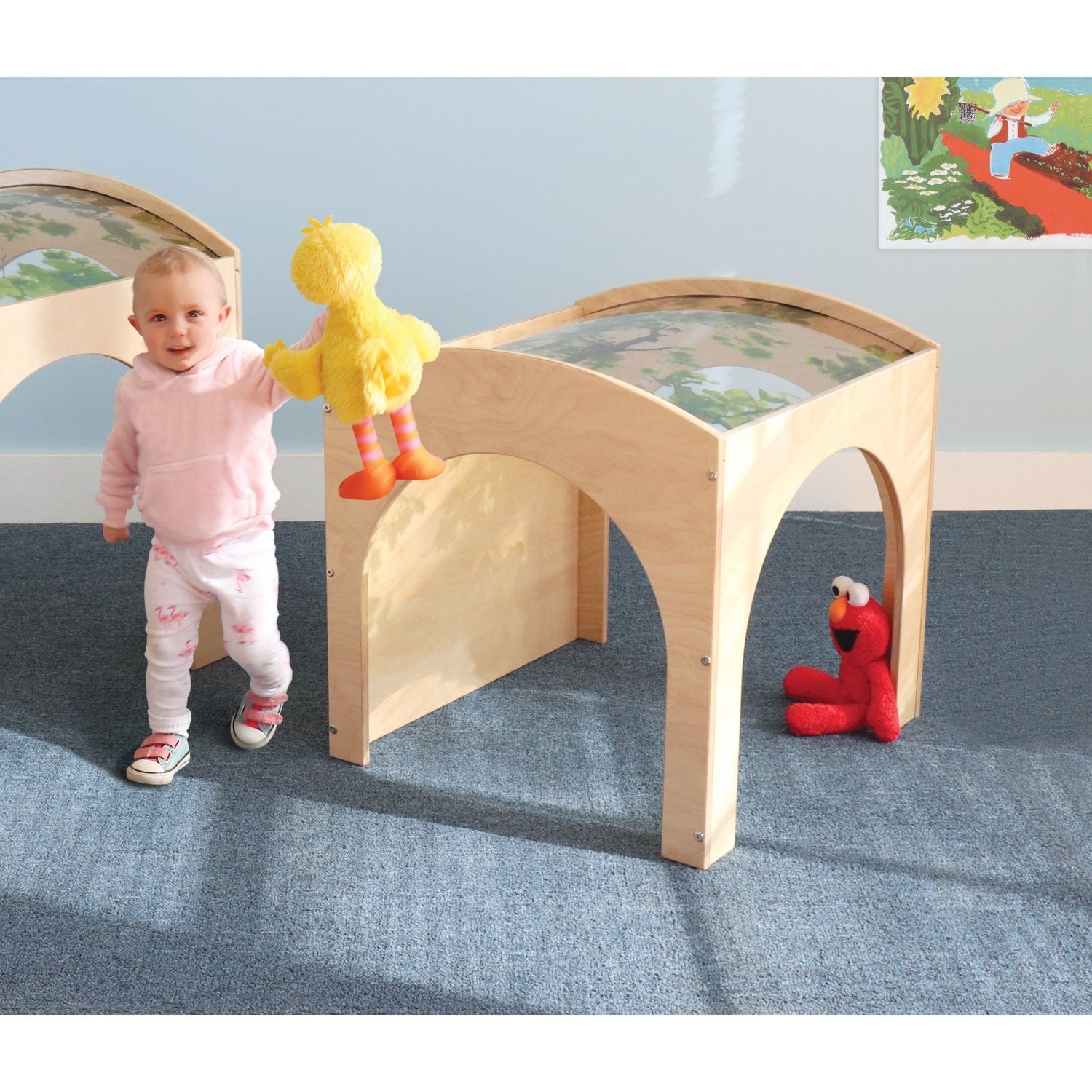 Nature View Toddler Reading Nook - Cozy Book Corner for Kids with Natural Scenery | Perfect for Bedtime Stories, Homeschooling & Playroom Decor