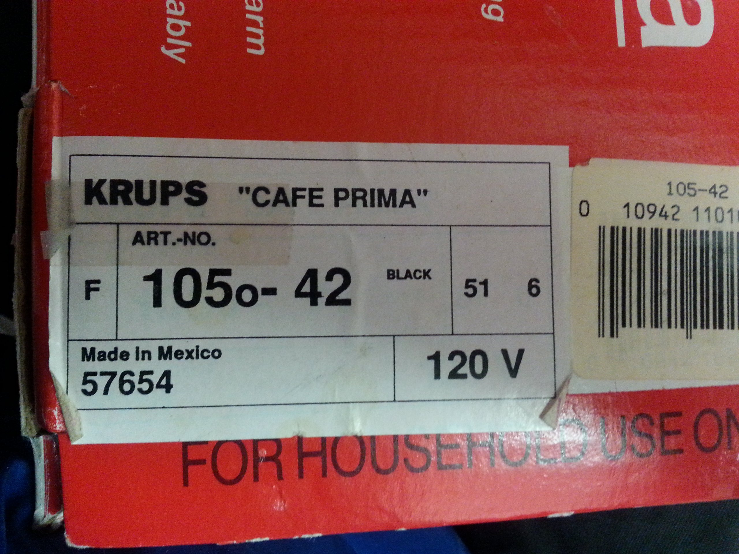 Krups Cafe Prima 4-Cup Drip Coffee Maker - Compact White Coffee Machine for Home & Office Use - Perfect for Small Kitchens, Dorms, and Workspaces