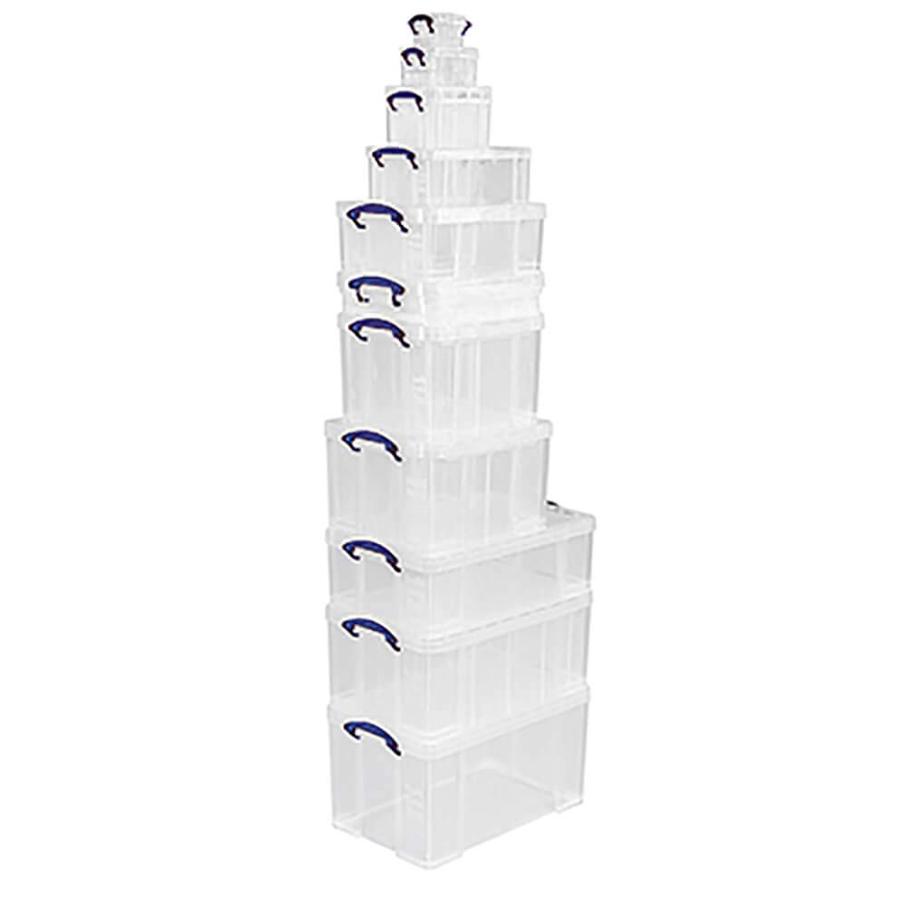 Really Useful Box 1.6 Litre (0.42 Gallon) Storage Container - Organize Office Supplies, Crafts, or Kitchen Essentials | Durable Plastic Bins for Home & Office Organization