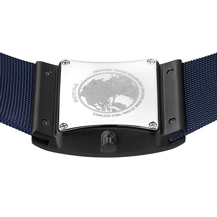 BERING 16433 Solar Blue Men's Watch - Waterproof Stainless Steel Chronograph for Business & Outdoor Activities
