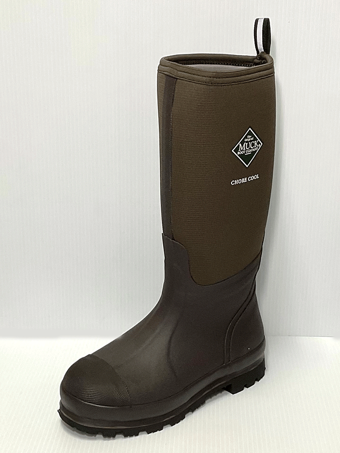 Muck CHCT 900 Men's Chore Tall XpressCool Work Boots - Brown Waterproof Rubber Boots for Farming, Construction & Outdoor Work