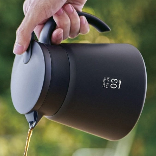 Hario V60 Insulated Stainless Steel Coffee Server - 800ml Thermal Carafe for Pour Over & Iced Coffee Brewing - Perfect for Home Baristas & Coffee Shops