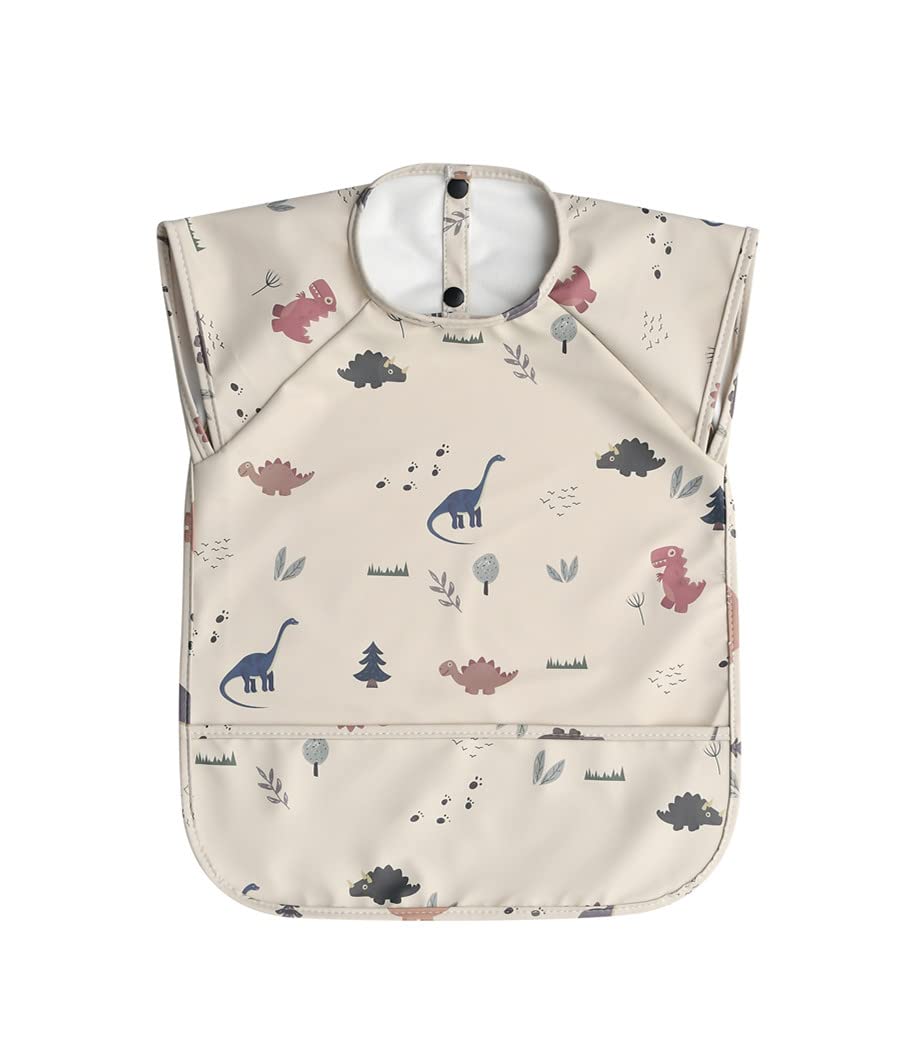 Waterproof Baby Bibs for Infants & Toddlers - Extra Cover Feeding Bib with Food Catcher - Easy to Clean & Washable - Perfect for Mealtime, Travel & Messy Play