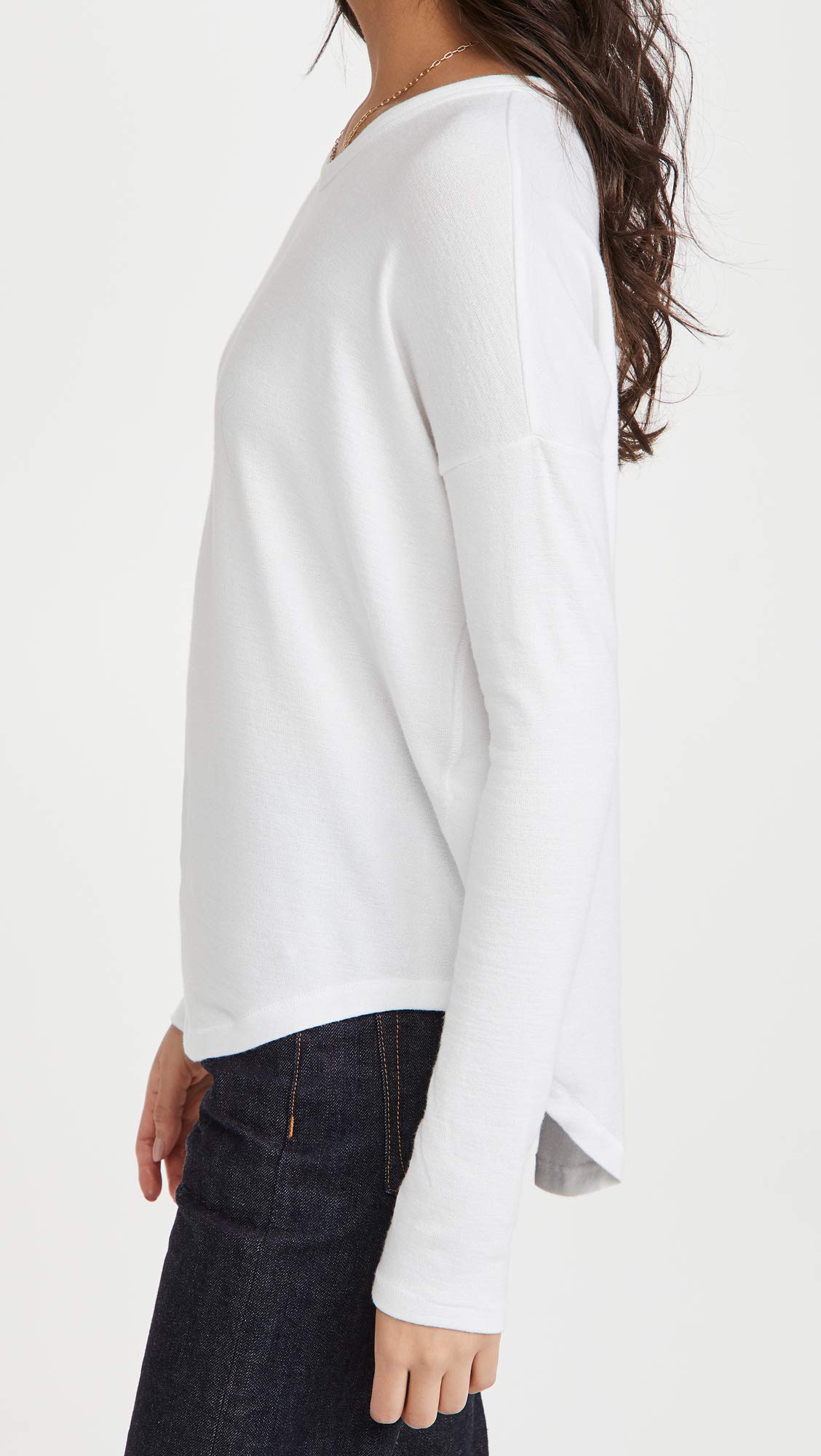 rag & bone Women's The Knit Long Sleeve T-Shirt - Soft Stretch Casual Crewneck Top for Everyday Wear, Work & Weekend Outfits