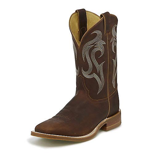 Justin Boots Men's Western Cowboy Boots - Durable Leather Riding Boots for Country Style & Outdoor Adventures