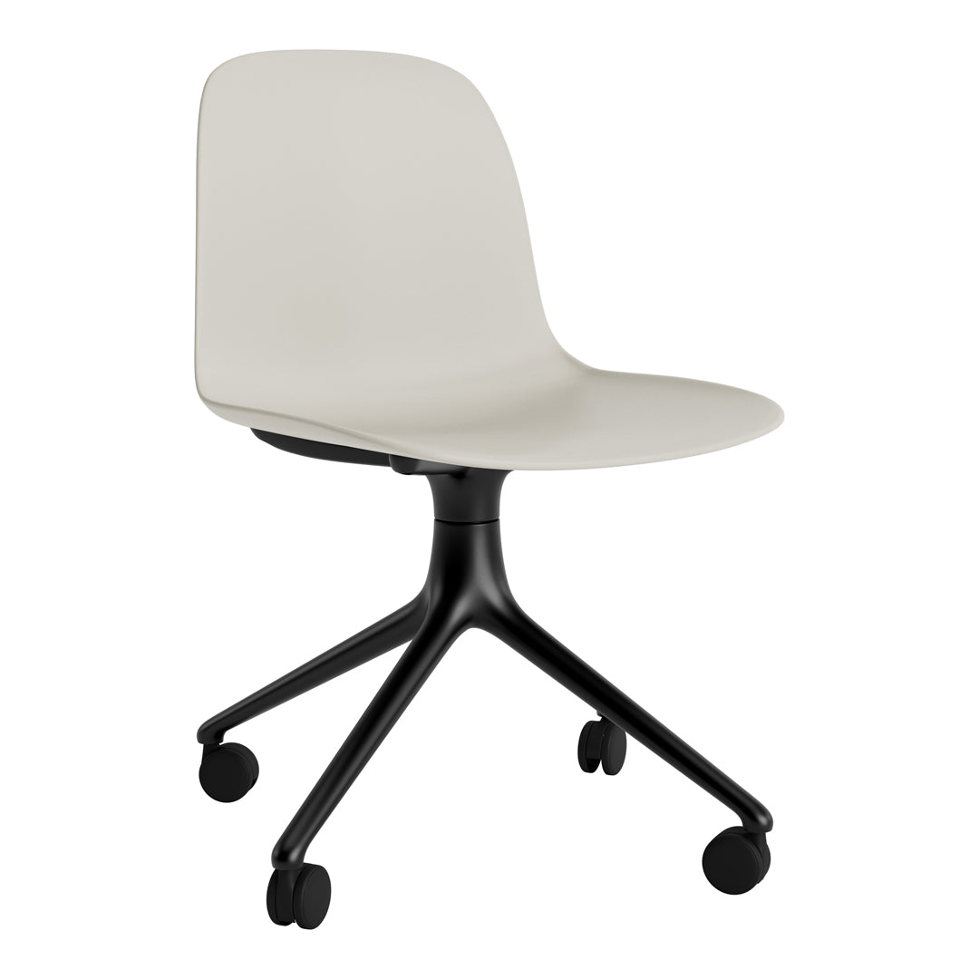 Ergonomic Form Chair with 4-Wheel Swivel Base - Adjustable Office Chair for Home & Work - Perfect for Desk Work, Gaming, and Study Sessions