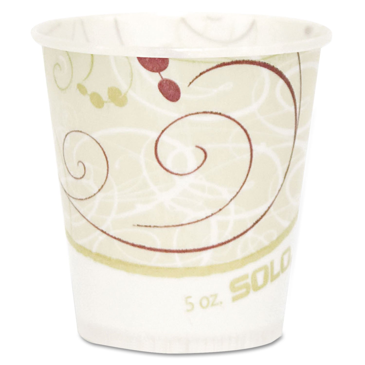 SOLO Symphony Design Disposable Paper Cups 5 Oz (100 Pack) - Elegant Party, Wedding, and Office Use for Water, Juice, and Beverages