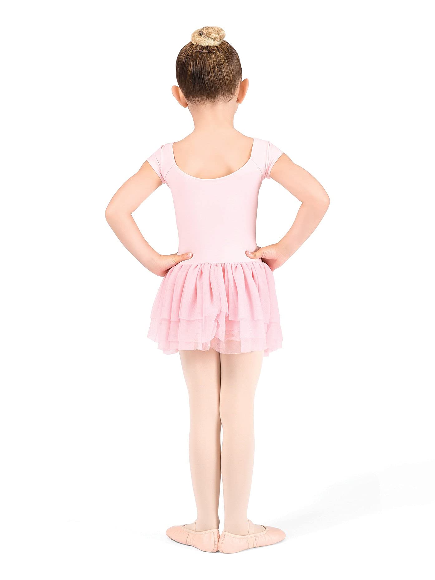 Girls Short Sleeve Dance Dress - Ballet, Jazz & Performance Costume for Kids - Perfect for Recitals, Competitions & Dance Classes