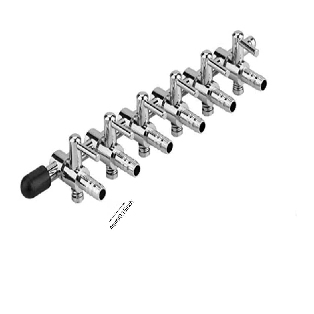 6-Way Aquarium Air Valve Inline Manifold - Air Flow Control Pump Tubing Splitter with Lever (2-Pack) - Perfect for Fish Tank, Hydroponics & Air Stone Systems