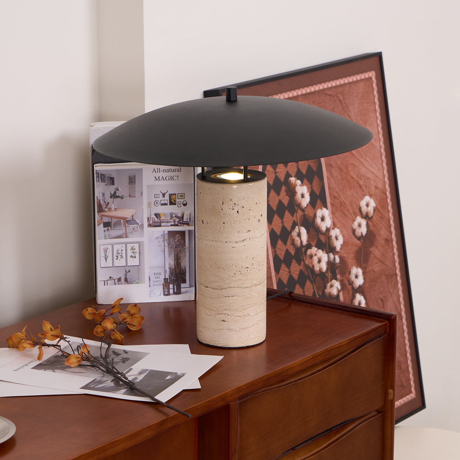 Luna Table Lamp - Modern LED Nightstand Light with Touch Control, Dimmable Warm White Light for Bedroom, Living Room, Office - Perfect for Reading, Relaxing & Decor