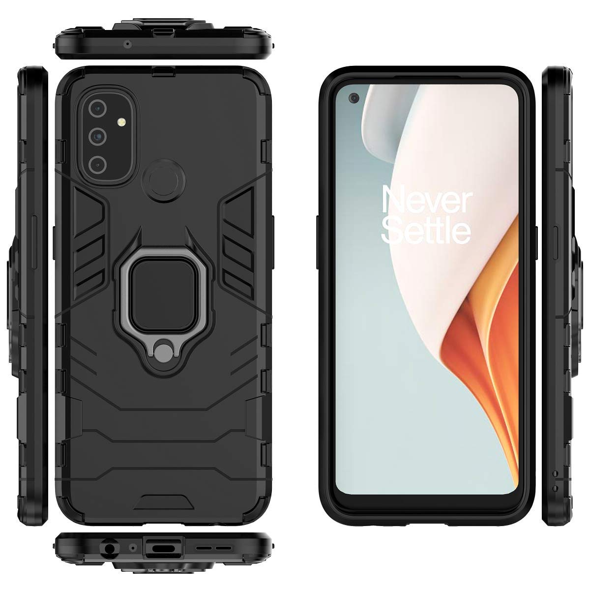 Magnetic Car Mount Case for OnePlus Nord N100 BE2013 - Shockproof Protective Cover with Strong Grip for Safe Driving | Perfect for Commuting, Road Trips & Everyday Use