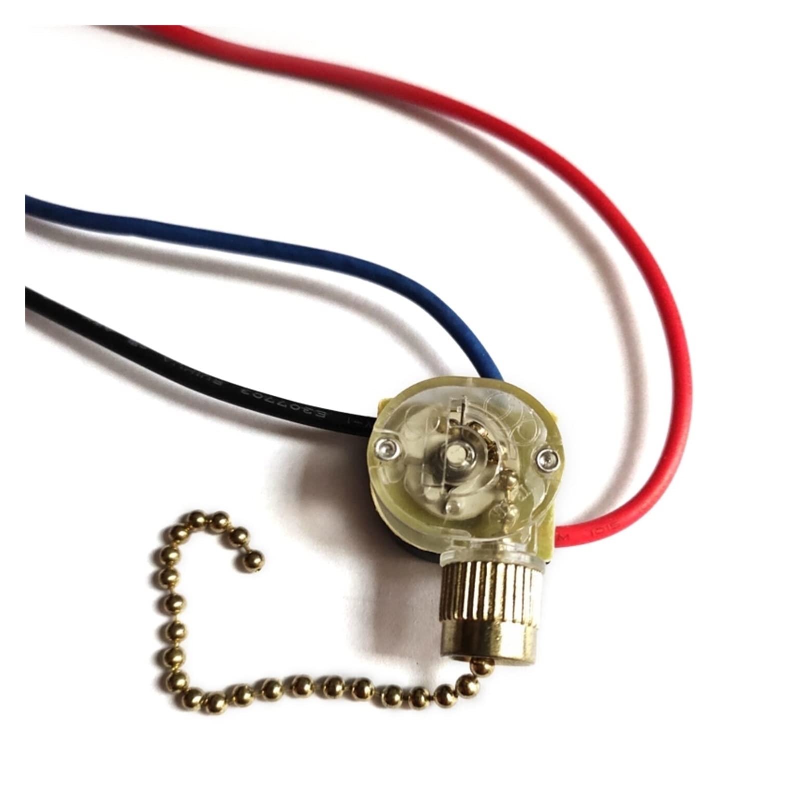3-Wire Pull Chain Switch Beads Replacement for Ceiling Fan, Wall Light & Desk Lamp - Vintage Style Switch for Home, Office & Antique Lighting Fixtures