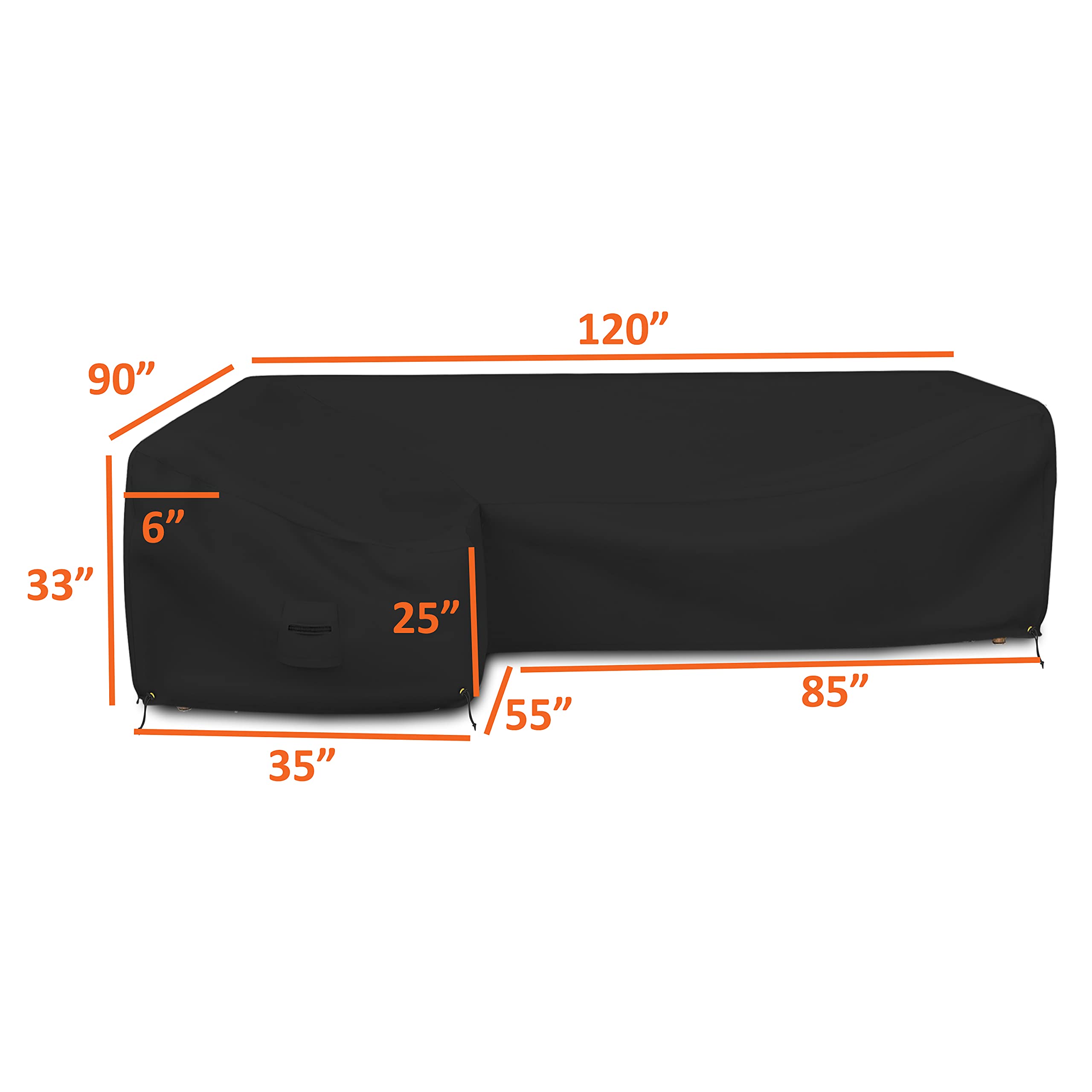 Waterproof L-Shaped Sectional Sofa Cover - 90