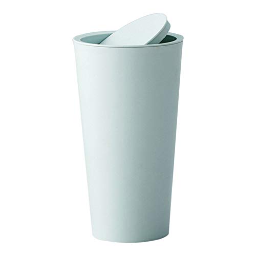 Mini Creative Covered Rolling Trash Can - Light Green Desktop Waste Bin for Kitchen, Living Room & Office | Portable Dustbin with Lid for Home, Office & Outdoor Use