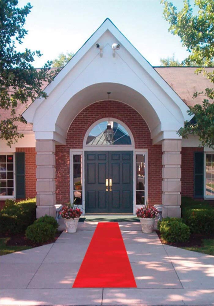 24 in x 15 ft Red Aisle Runner - Premium Wedding Carpet for Indoor/Outdoor Events, Movie Nights & Party Decorations - Perfect for Wedding Receptions, Bridal Showers & Home Theater Decor