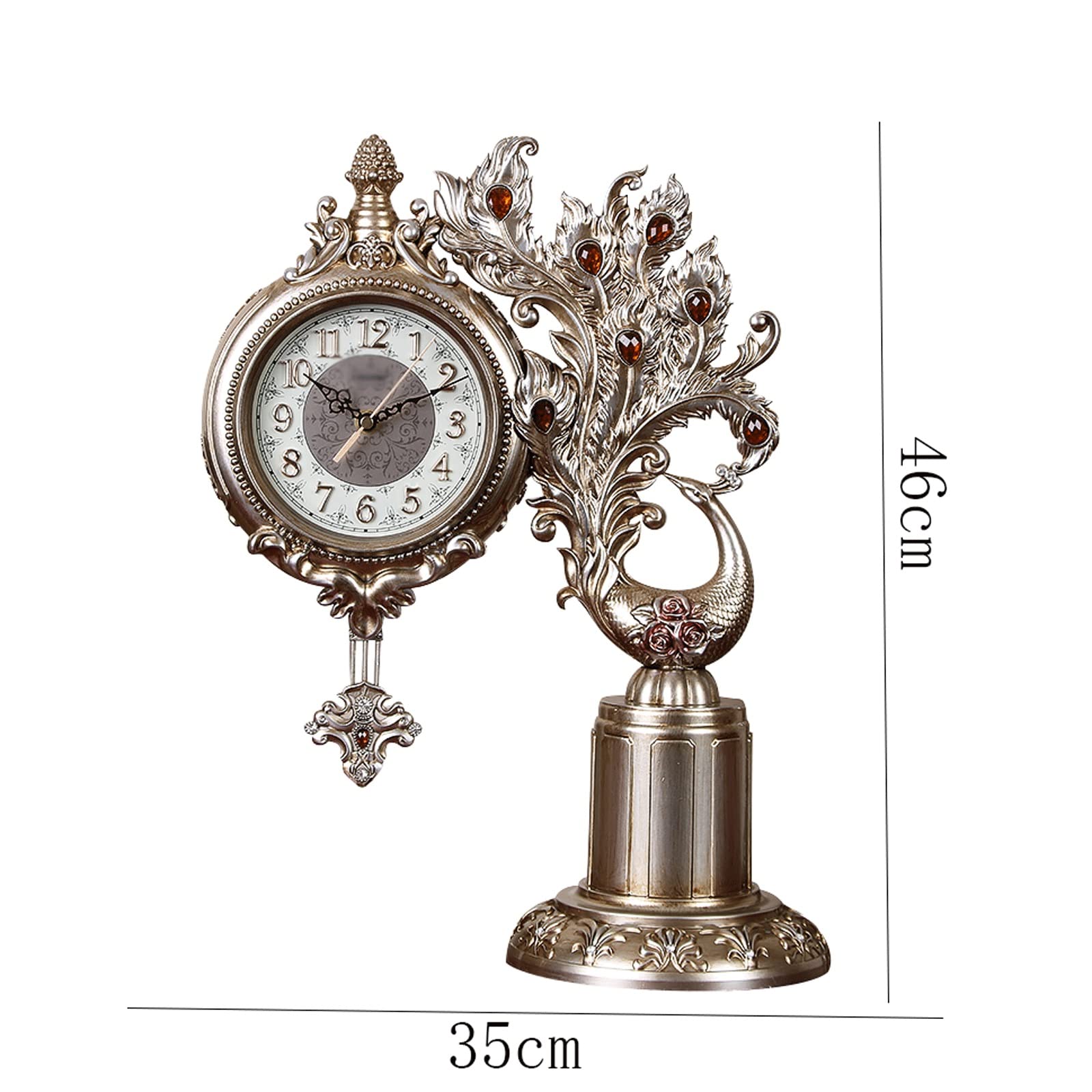 Modern Metal Table Clock - Battery Operated Desk Clock for Bedroom, Office & Kitchen | Stylish Home Décor for Desktop, Countertop & Nightstand | Perfect for Work, Study & Relaxation Spaces