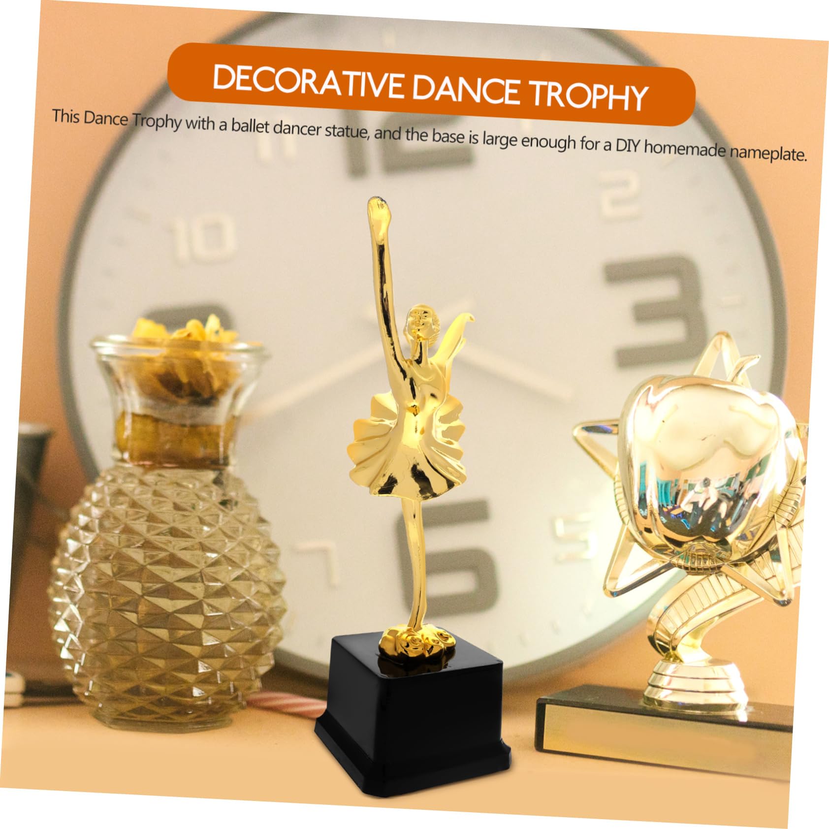 BELLIFFY Gold Dance Trophy Award - Ballet Competition Medal Cup for Kindergarten Graduation, Dance Recital & Performance Prizes - Perfect for Ballet, Jazz, Tap & Hip Hop Dance Awards Ceremonies