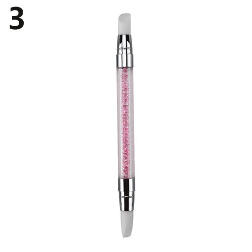 Premium Silicone Nail Art Pen Brush - Dual Ended Dotting & Sculpting Tools for Professional Nail Design (#3) - Perfect for DIY Manicures, Nail Extensions, and Creative Nail Art