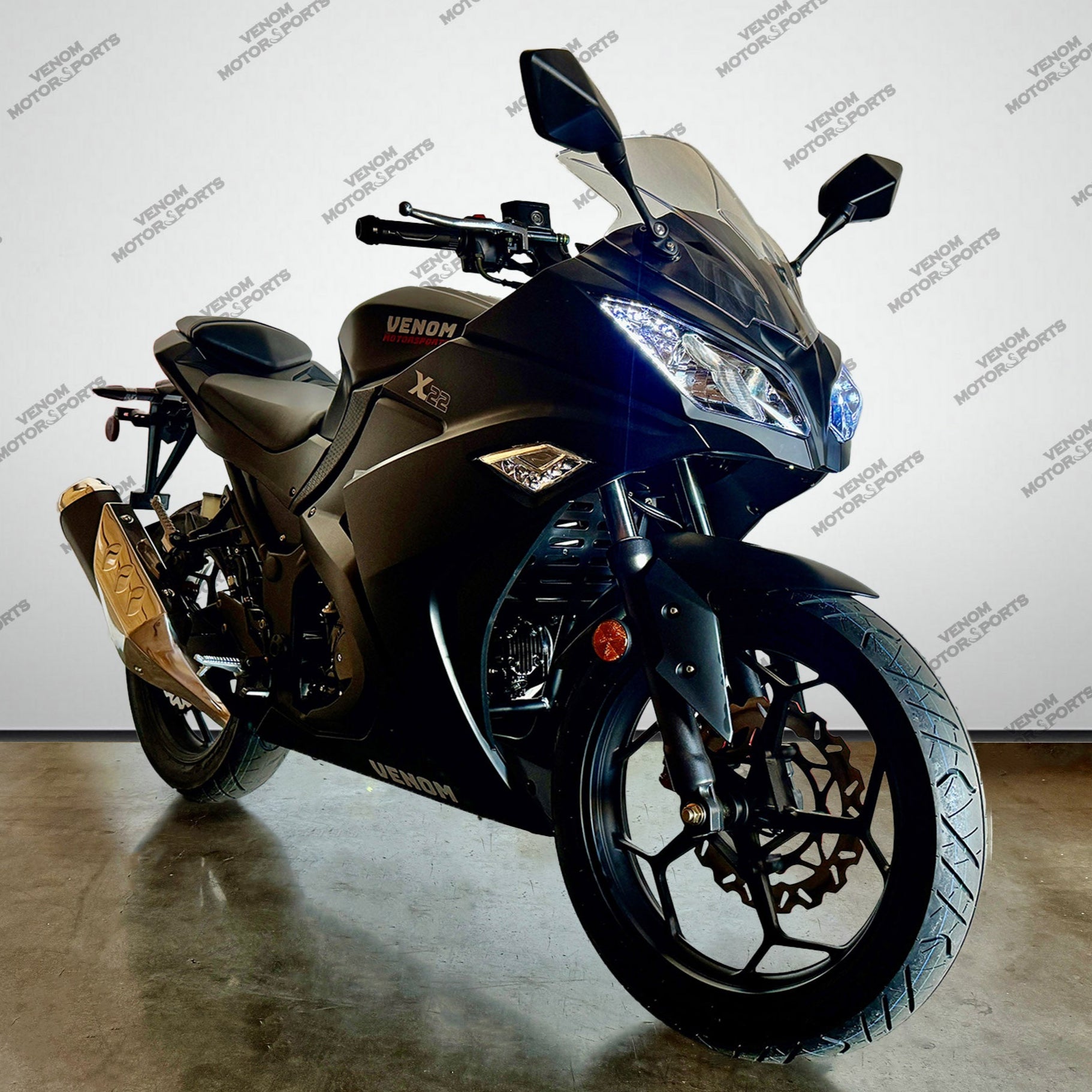 Venom X22 125cc Motorcycle - Ninja Style 4-Speed Gas-Powered Dirt Bike for Off-Road Trail Riding & Adventure Sports