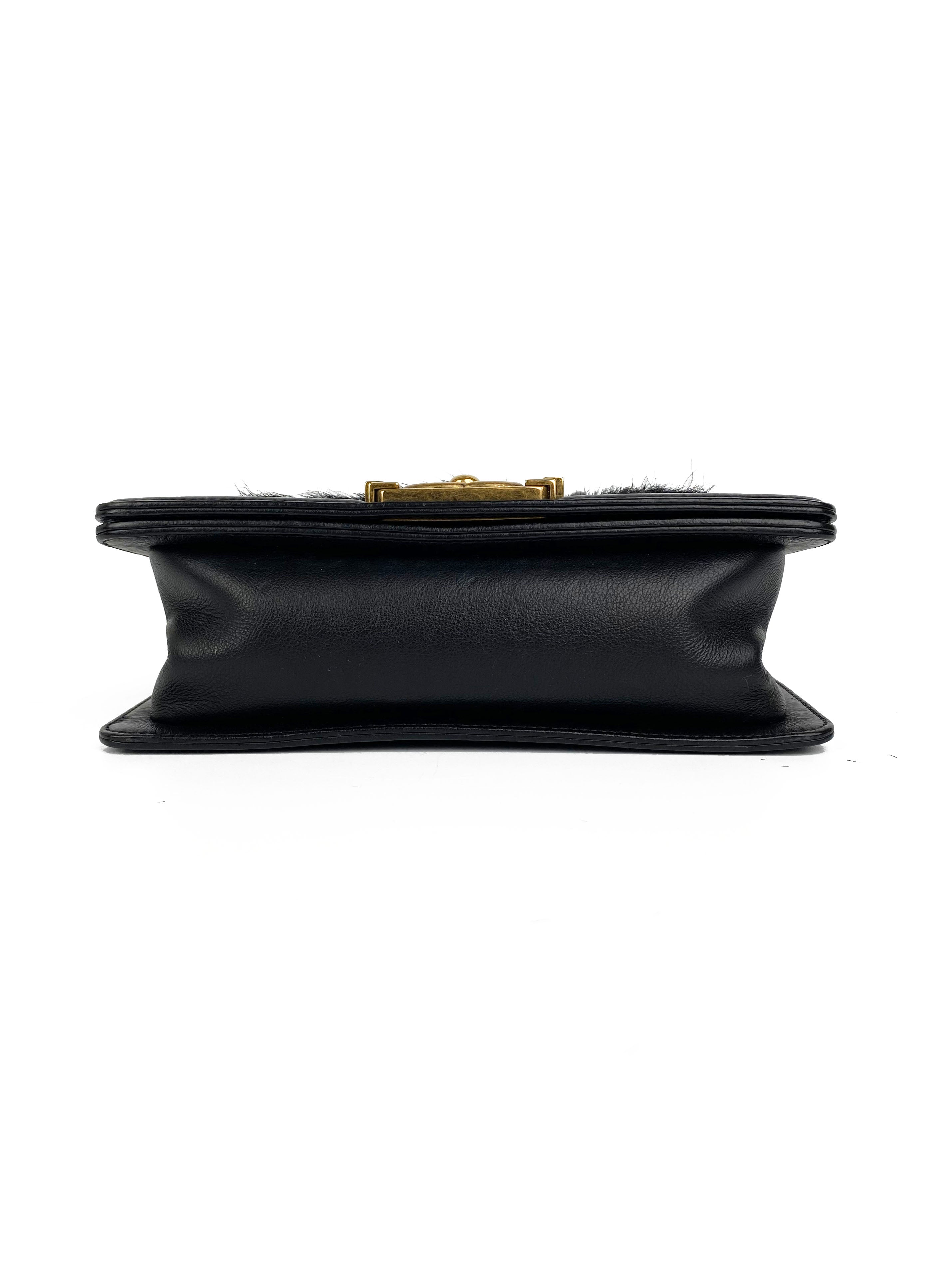 Chanel Black Ponyhair Small Square Boy Bag - Luxury Designer Crossbody Purse for Women, Evening Parties & Special Occasions
