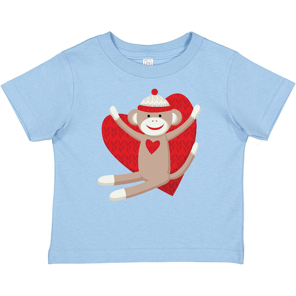 Inktastic Hug Sock Monkey Baby T-Shirt - Cute Cotton Short Sleeve Tee for Toddlers & Infants - Perfect for Playdates, Family Photos & Everyday Wear