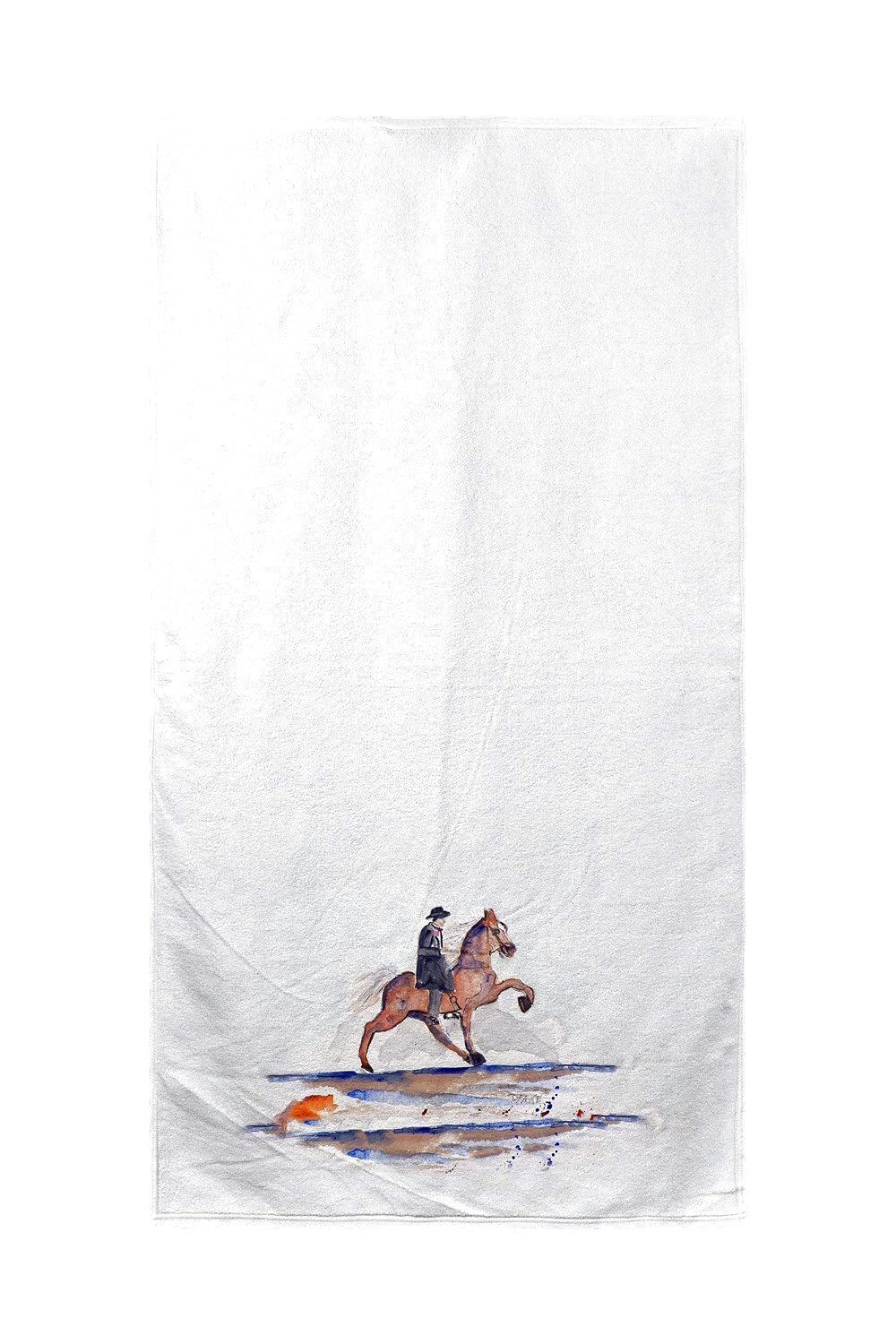 Betsy Drake Brown Walking Horse Beach Towel - Extra Large Soft Absorbent Quick-Dry - Perfect for Pool, Beach, Yoga & Outdoor Activities