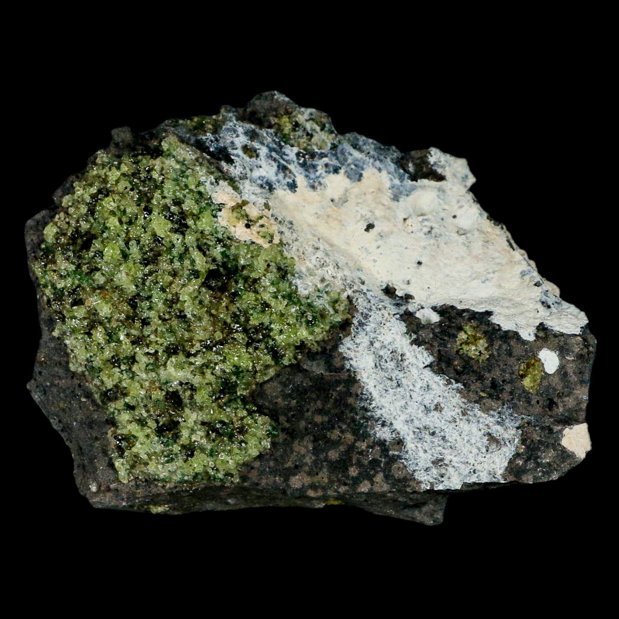 Natural XL 4 Emerald Peridot Crystal Minerals on Volcanic Rock Specimen from Gila, Arizona - Perfect for Gem Collectors, Home Decor & Healing Crystal Displays