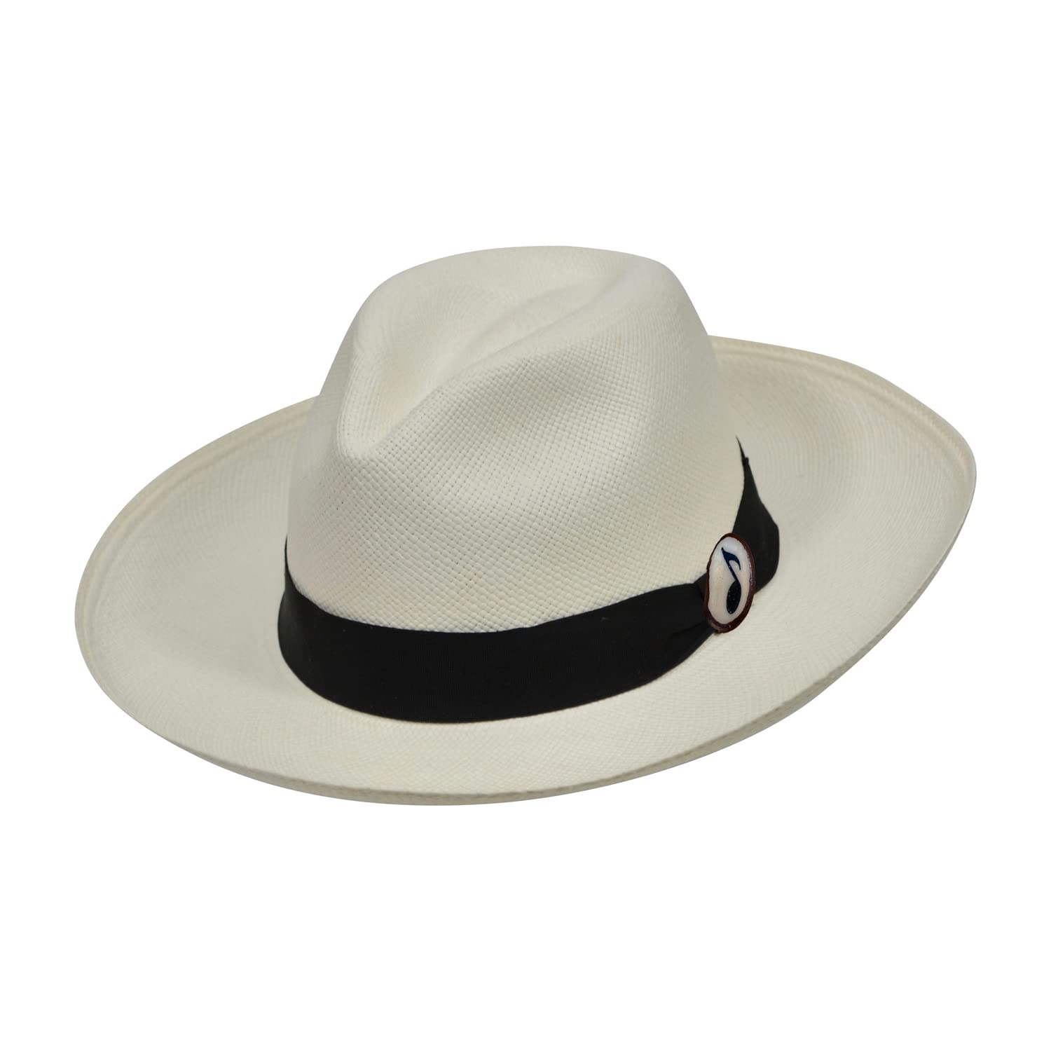 Classic Wide Brim Fedora Hat with Black Band - Genuine Toquilla Straw Handwoven in Ecuador - Authentic Panama Hat for Men & Women - Includes Premium Hat Box - Perfect for Beach, Summer Outfits & Outdoor Events - GPH