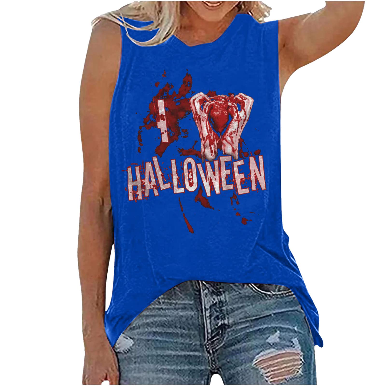 Vintage Y2K Grunge Punk Skull Tank Tops for Women - Sleeveless Crewneck Tees for Halloween, Concerts & Streetwear Fashion