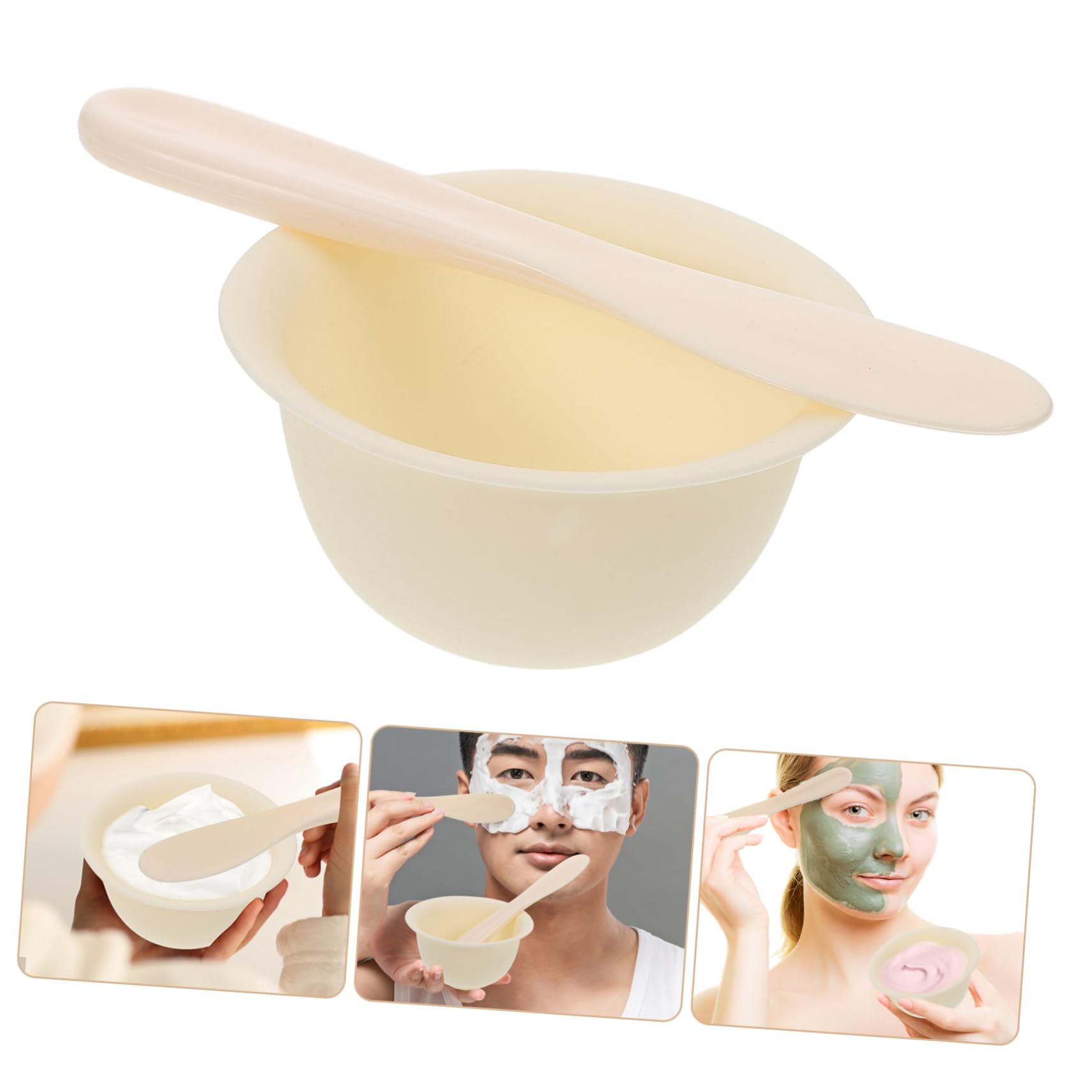 2-Piece Silicone Mask Bowl Set with Applicator - DIY Facial Mask Mixing Bowls for Salon & Home Use | Easy Mix & Apply Cream Masks | Perfect for Spa Days, At-Home Skincare Routines & Professional Treatments